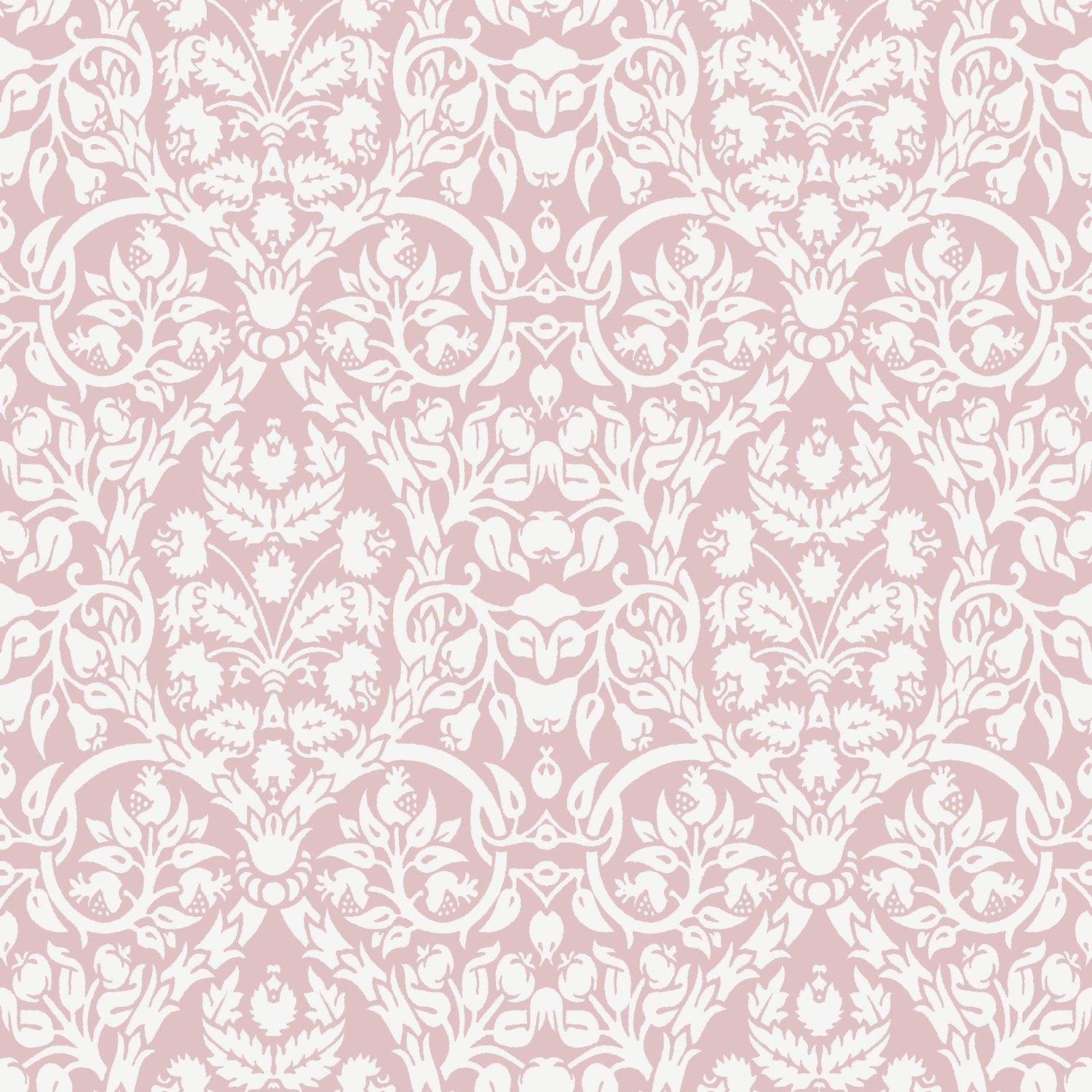 Damasco Garden Wallpaper in Pink color - pattern number 8348 - by Galerie in the Blooming Garden collection