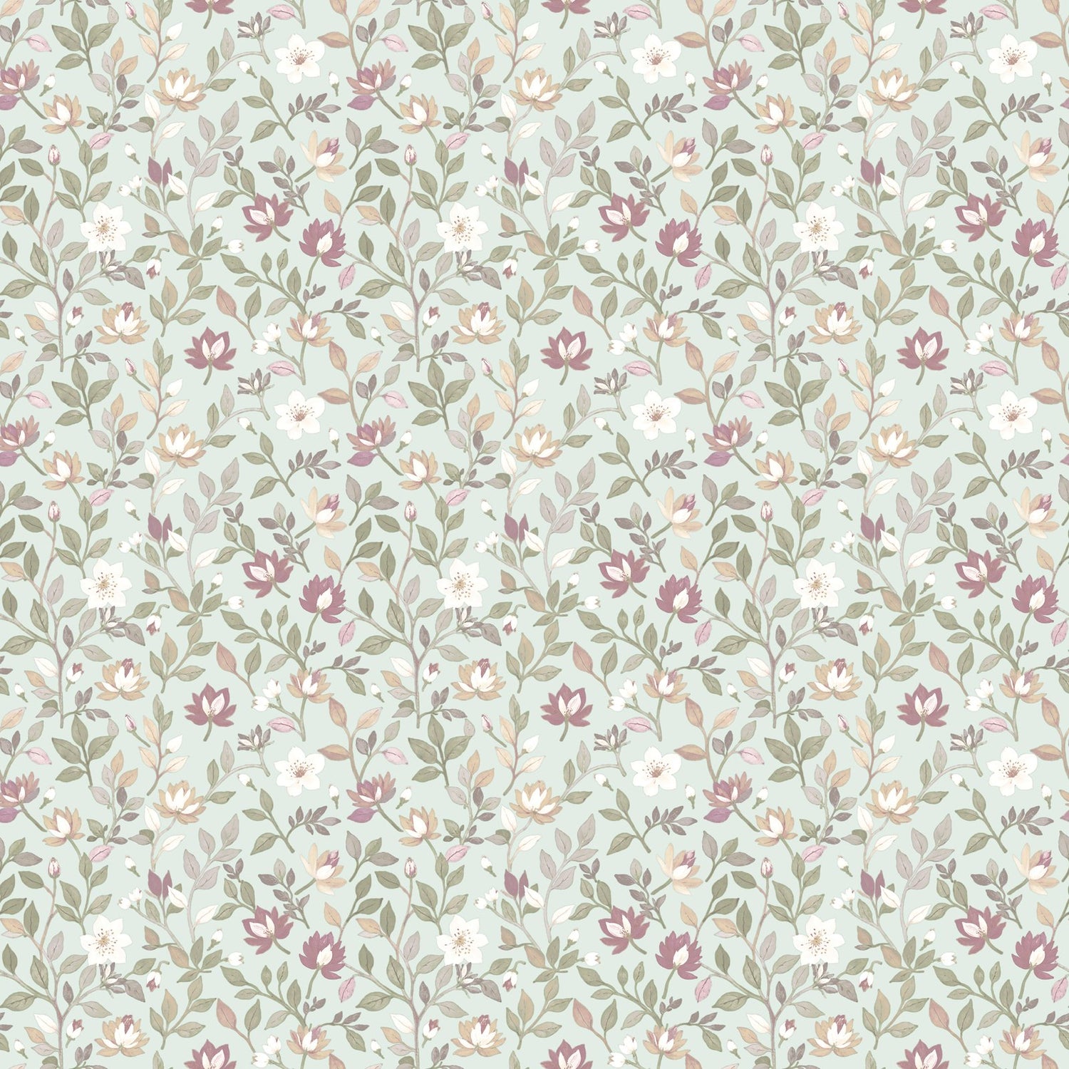 Tino Garden Wallpaper in Green color - pattern number 8352 - by Galerie in the Blooming Garden collection