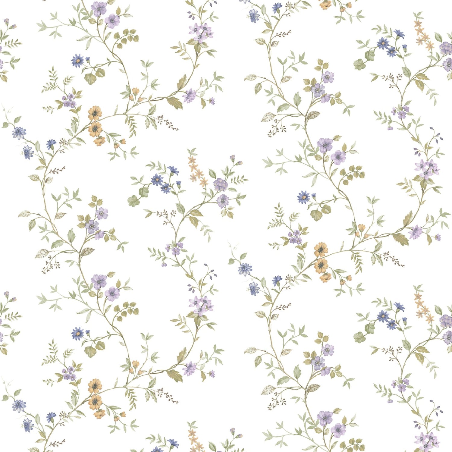 Victoria Garden Wallpaper in Green color - pattern number 8357 - by Galerie in the Blooming Garden collection