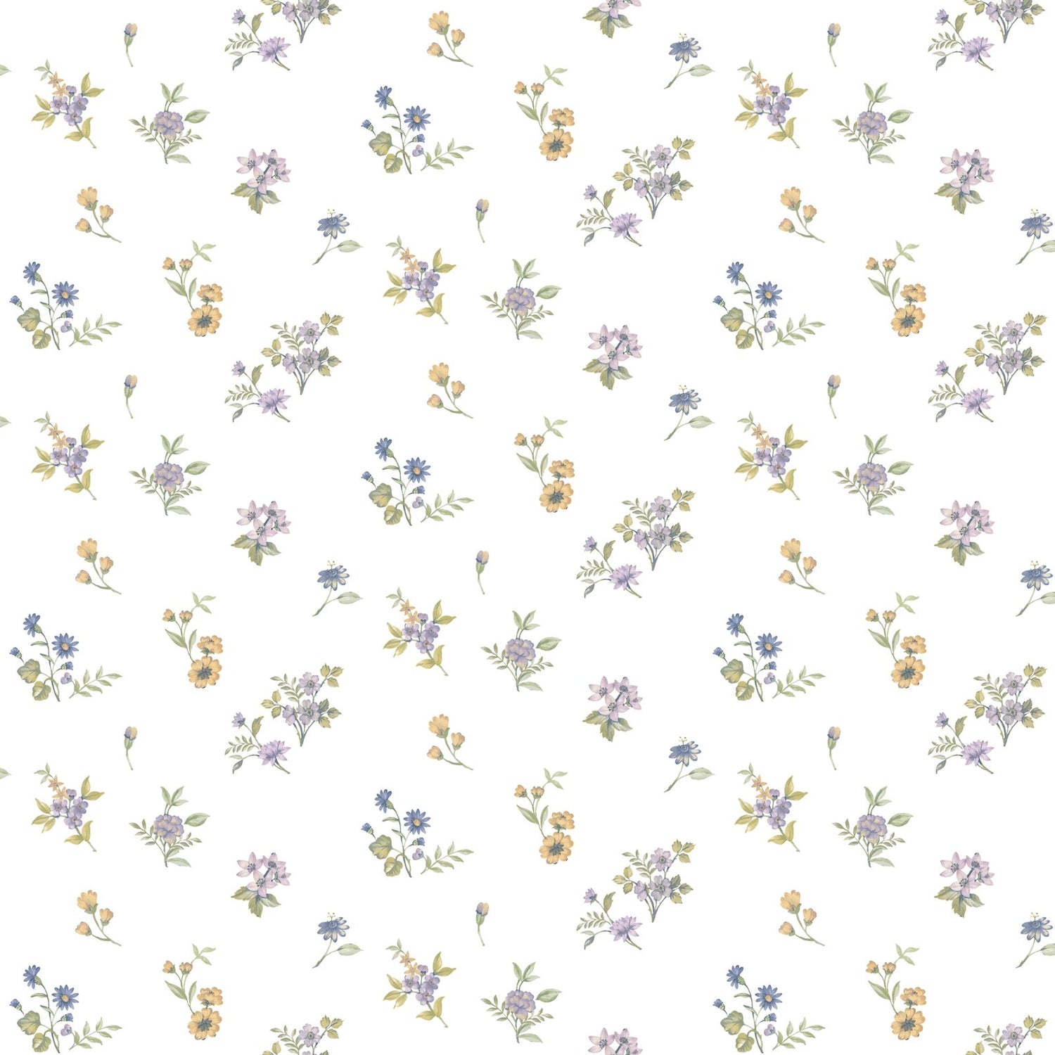 Allover Victoria Garden Wallpaper in Blue color - pattern number 8361 - by Galerie in the Blooming Garden collection