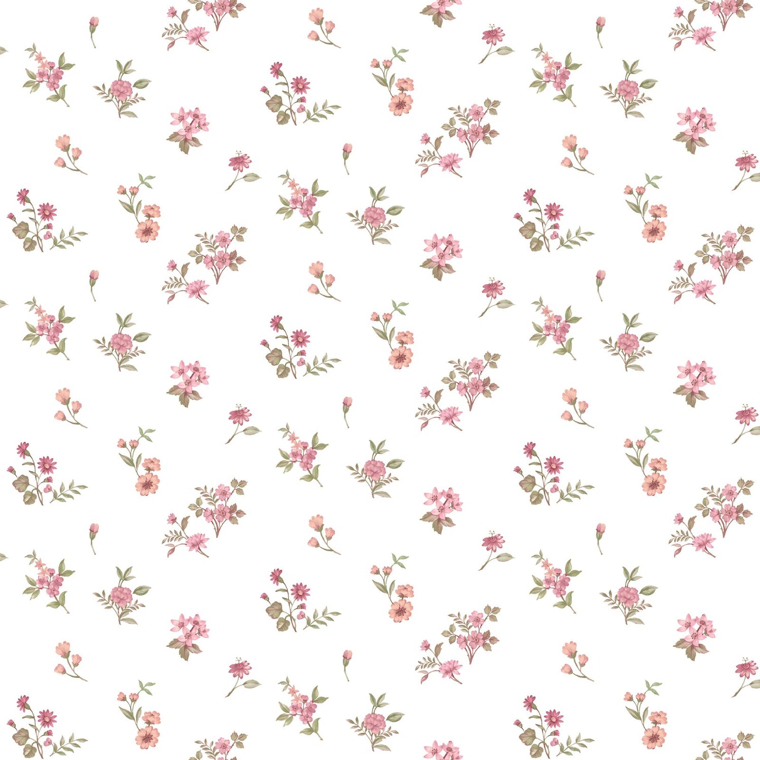Allover Victoria Garden Wallpaper in Red color - pattern number 8362 - by Galerie in the Blooming Garden collection