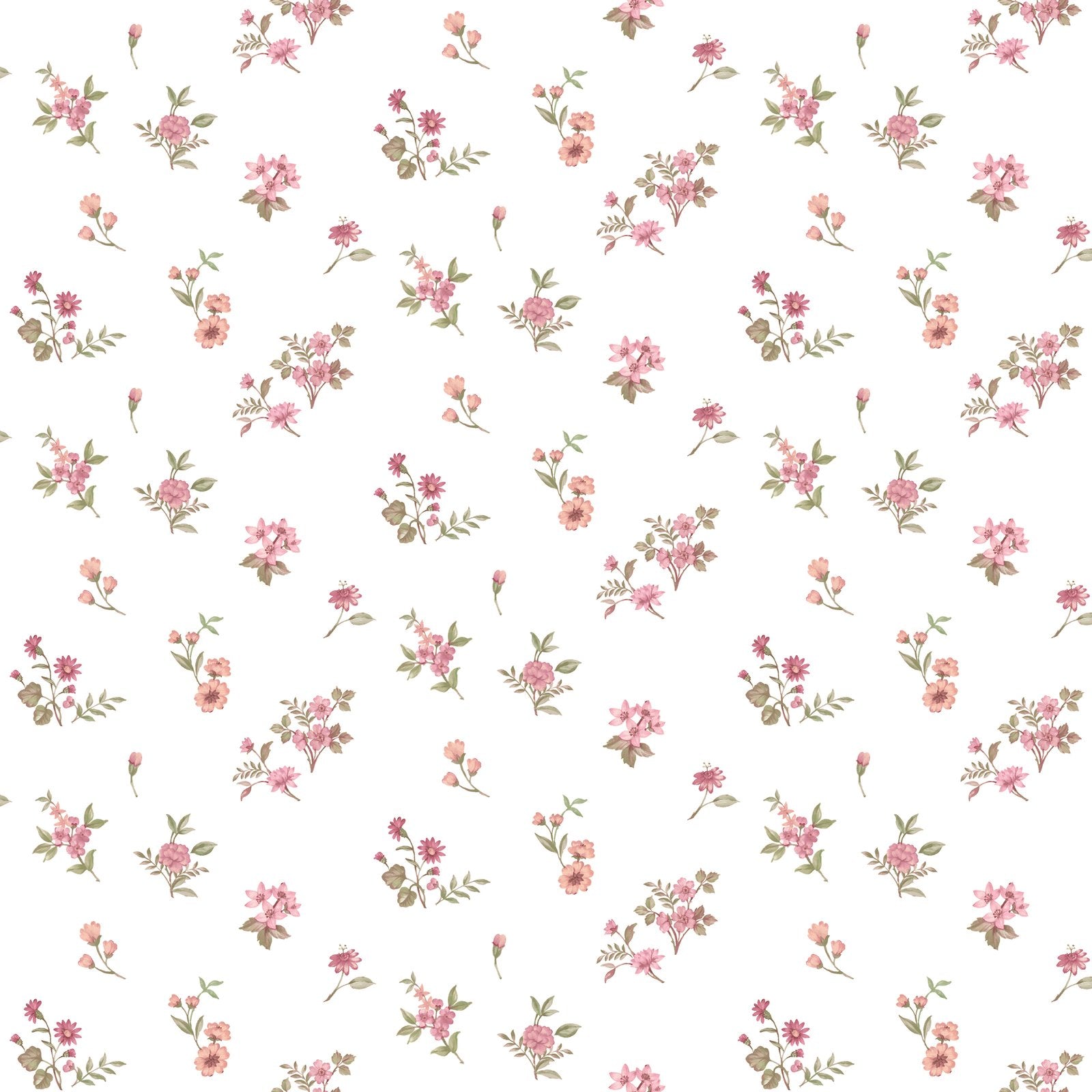 Allover Victoria Garden Wallpaper in Red color - pattern number 8362 - by Galerie in the Blooming Garden collection