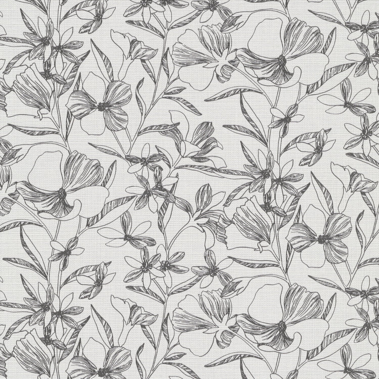Floral Breeze Wallpaper in black color - pattern number 8411-VRTR-AC4 - by Veer Decor in the Veer Decor 2025 Collection collection