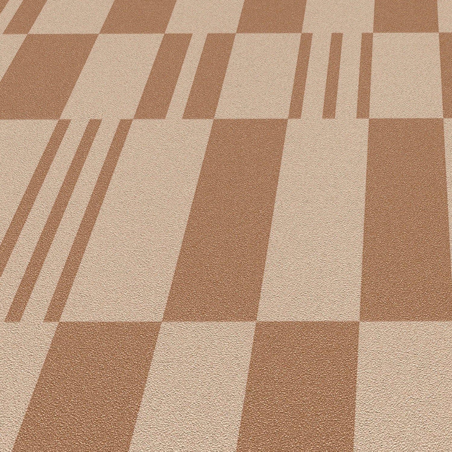 Sun Geo Stripe Wallpaper in brown color - pattern number 8411-VRTR-AD4 - by Veer Decor in the Veer Decor 2025 Collection collection