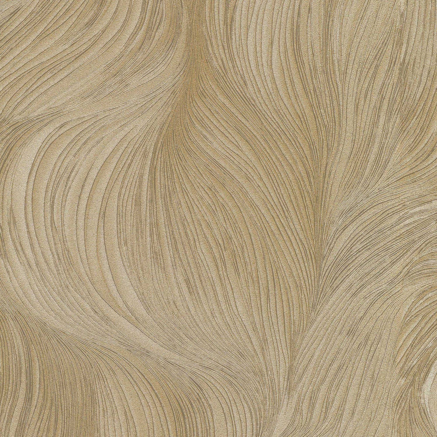 Waves of Light Wallpaper in gold color - pattern number 8413-VRFW-AA4 - by Veer Decor in the Veer Decor 2025 Collection collection