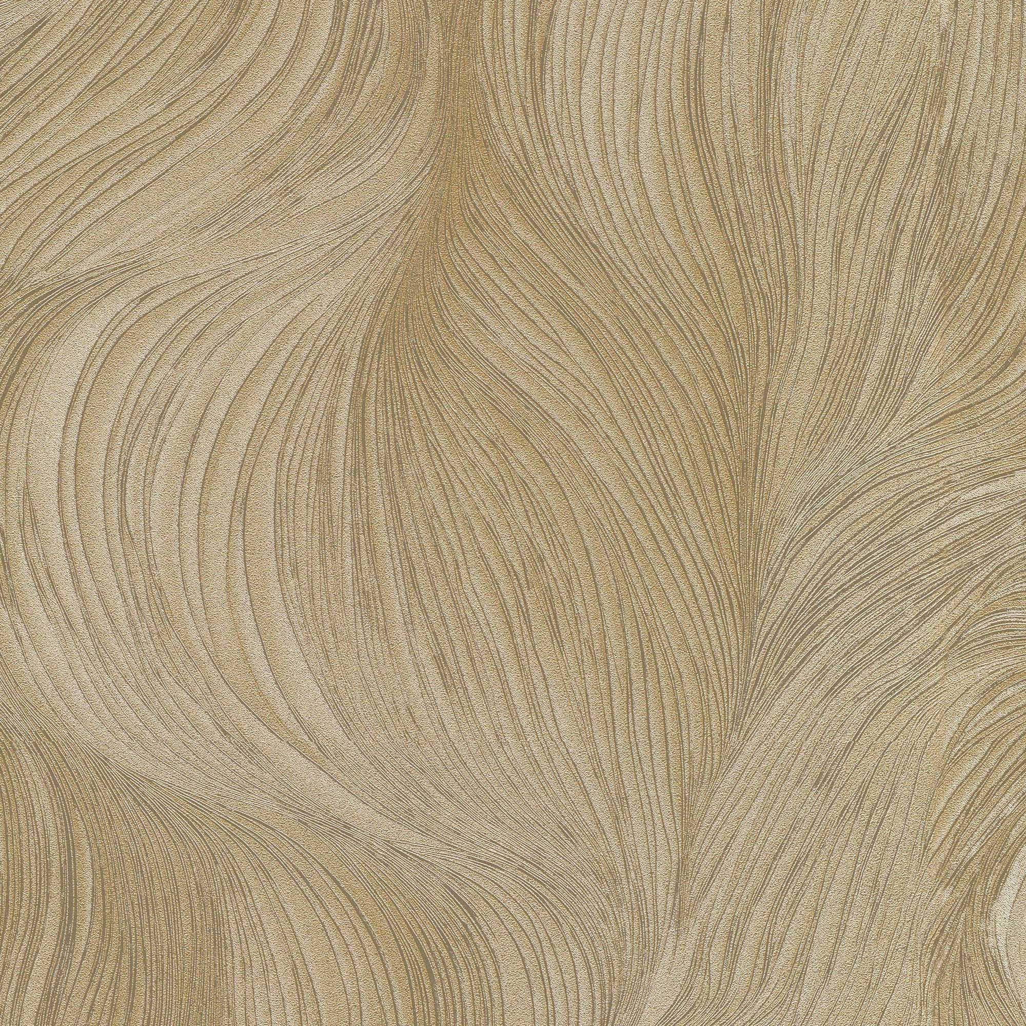 Waves of Light Wallpaper in gold color - pattern number 8413-VRFW-AA4 - by Veer Decor in the Veer Decor 2025 Collection collection
