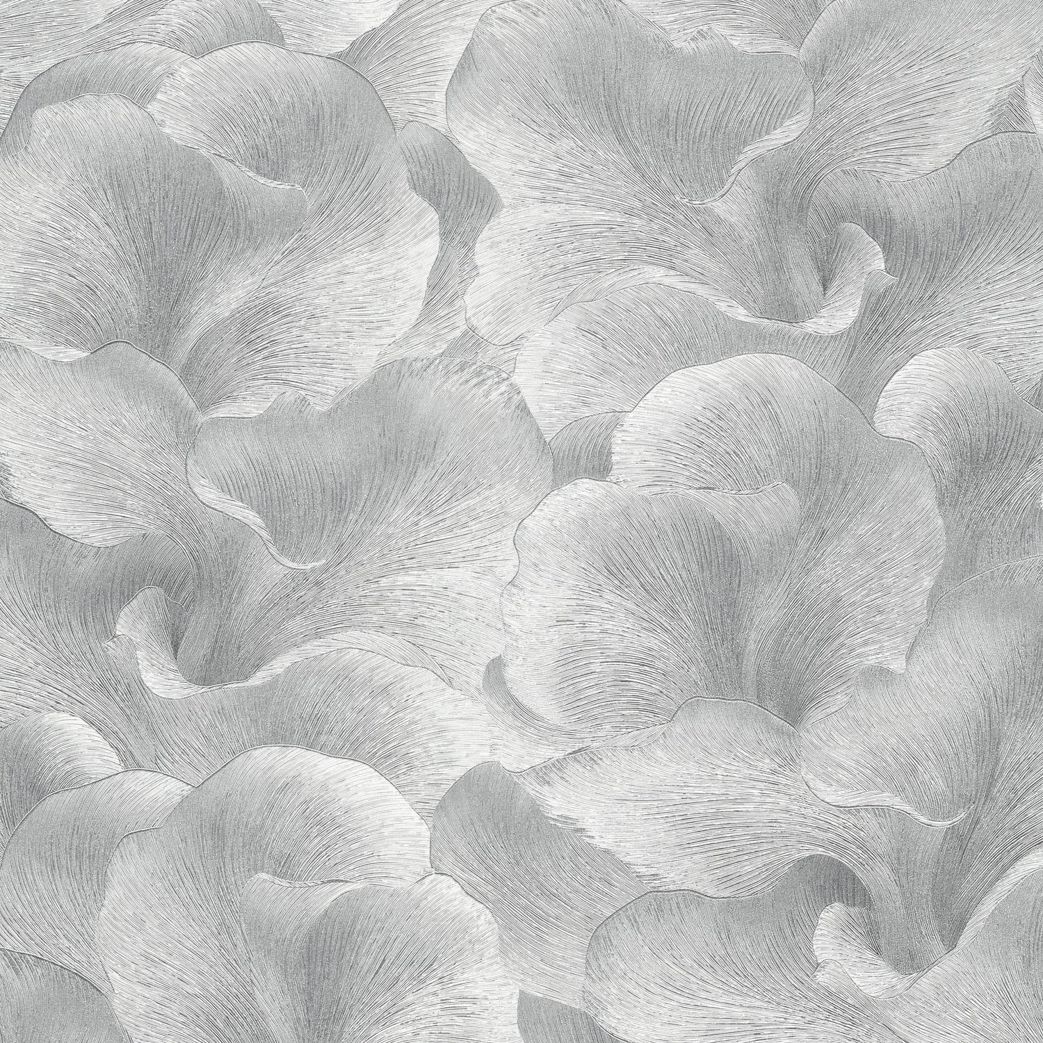 Floral Glow Wallpaper in silver color - pattern number 8413-VRFW-AF3 - by Veer Decor in the Veer Decor 2025 Collection collection