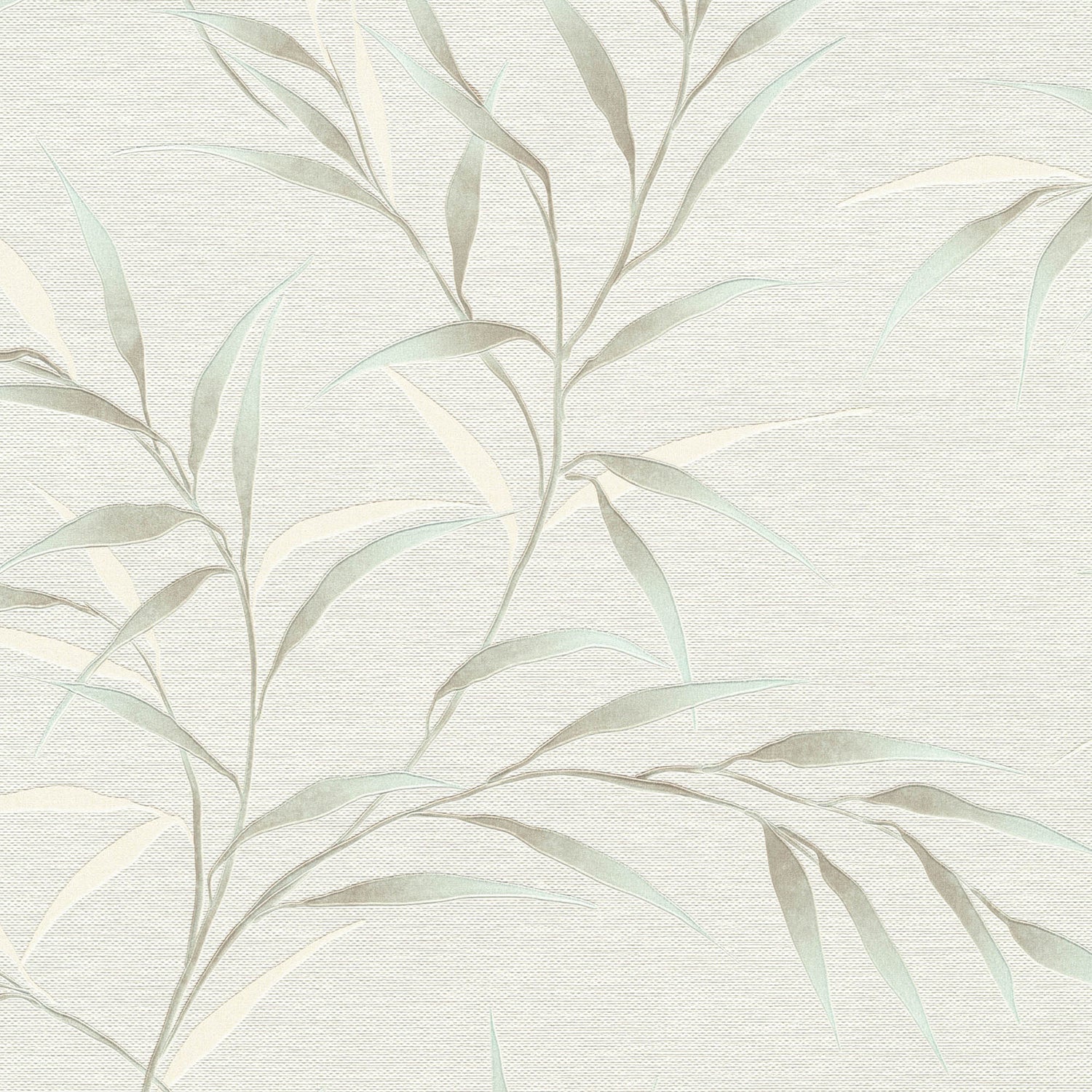 Yamato Leaves Wallpaper in teal color - pattern number 8413-VRFW-AG4 - by Veer Decor in the Veer Decor 2025 Collection collection