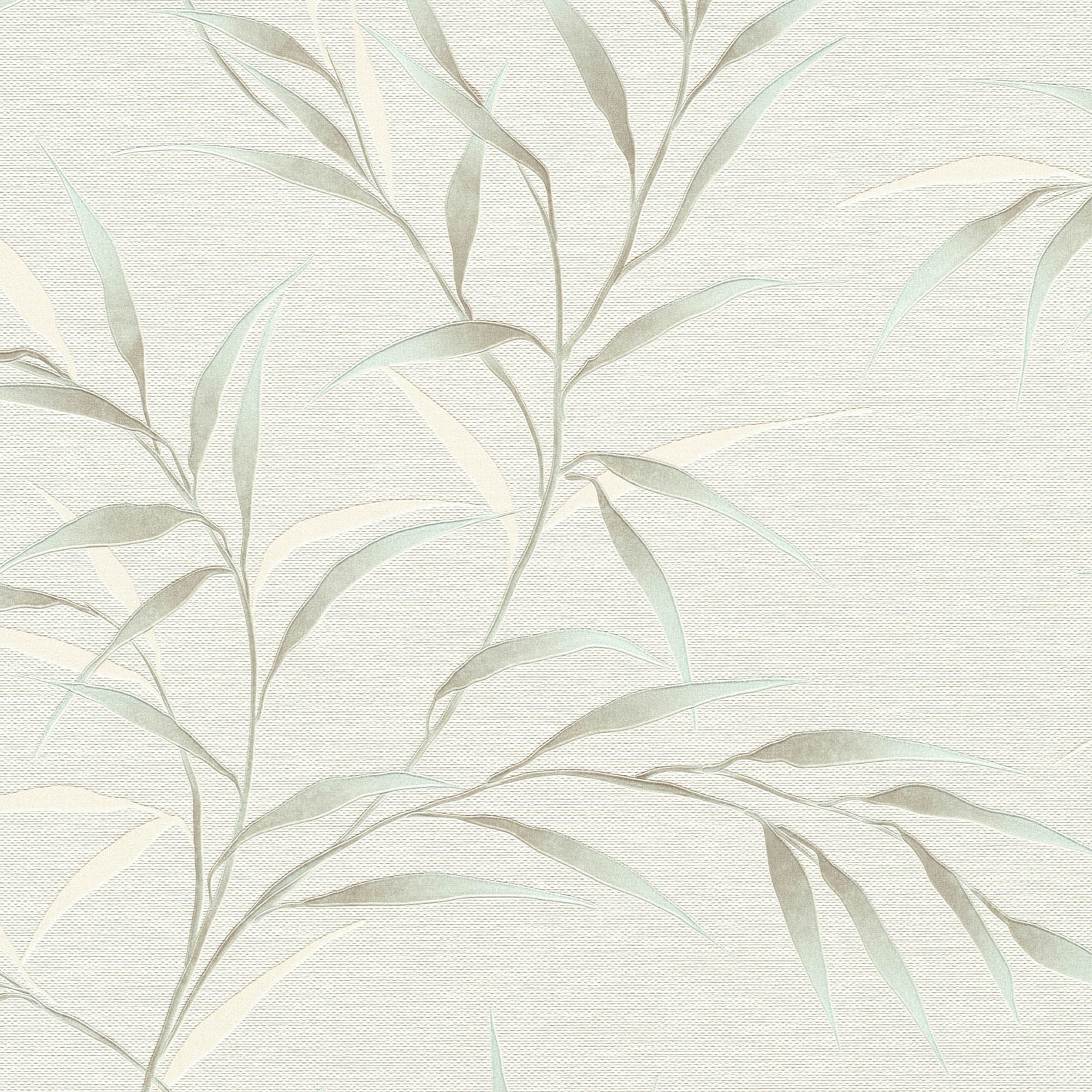Yamato Leaves Wallpaper in teal color - pattern number 8413-VRFW-AG4 - by Veer Decor in the Veer Decor 2025 Collection collection