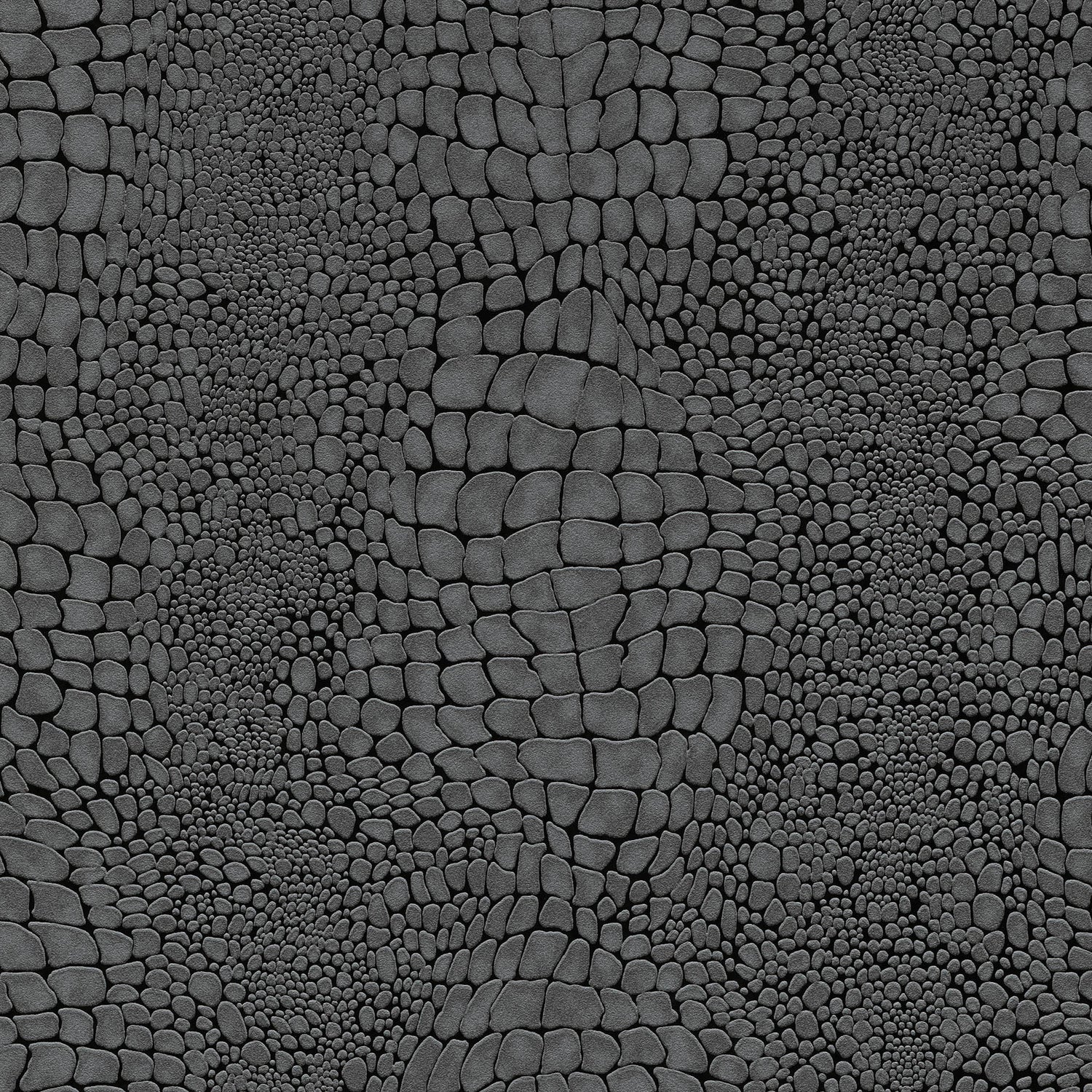 Scala Crocodile Skin Wallpaper in black color - pattern number 8414-VRINC-AA3 - by Veer Decor in the Veer Decor 2025 Collection collection