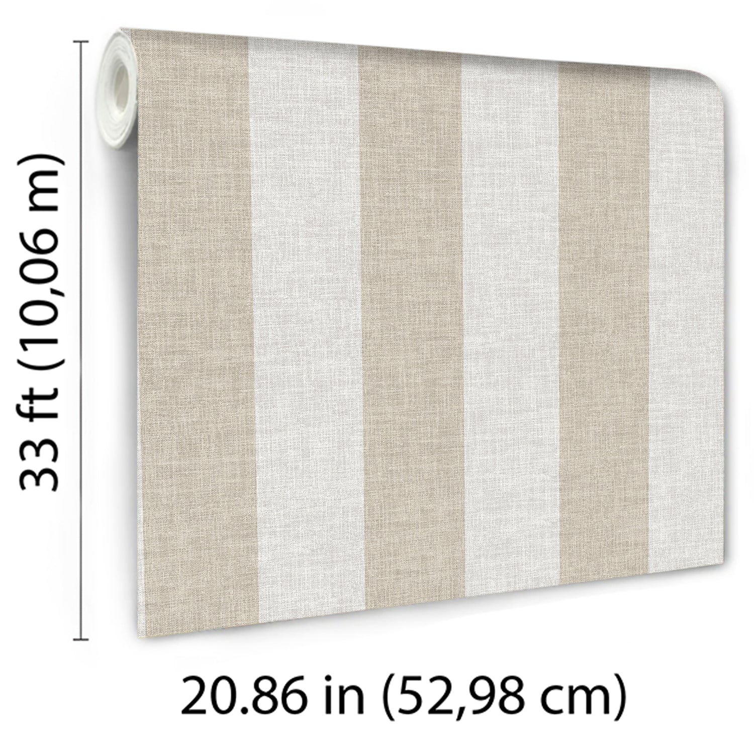 Antibes Linen Stripes Wallpaper in taupe color - pattern number 8421-ANT-AB2 - by Veer Decor in the Veer Decor 2025 Collection collection