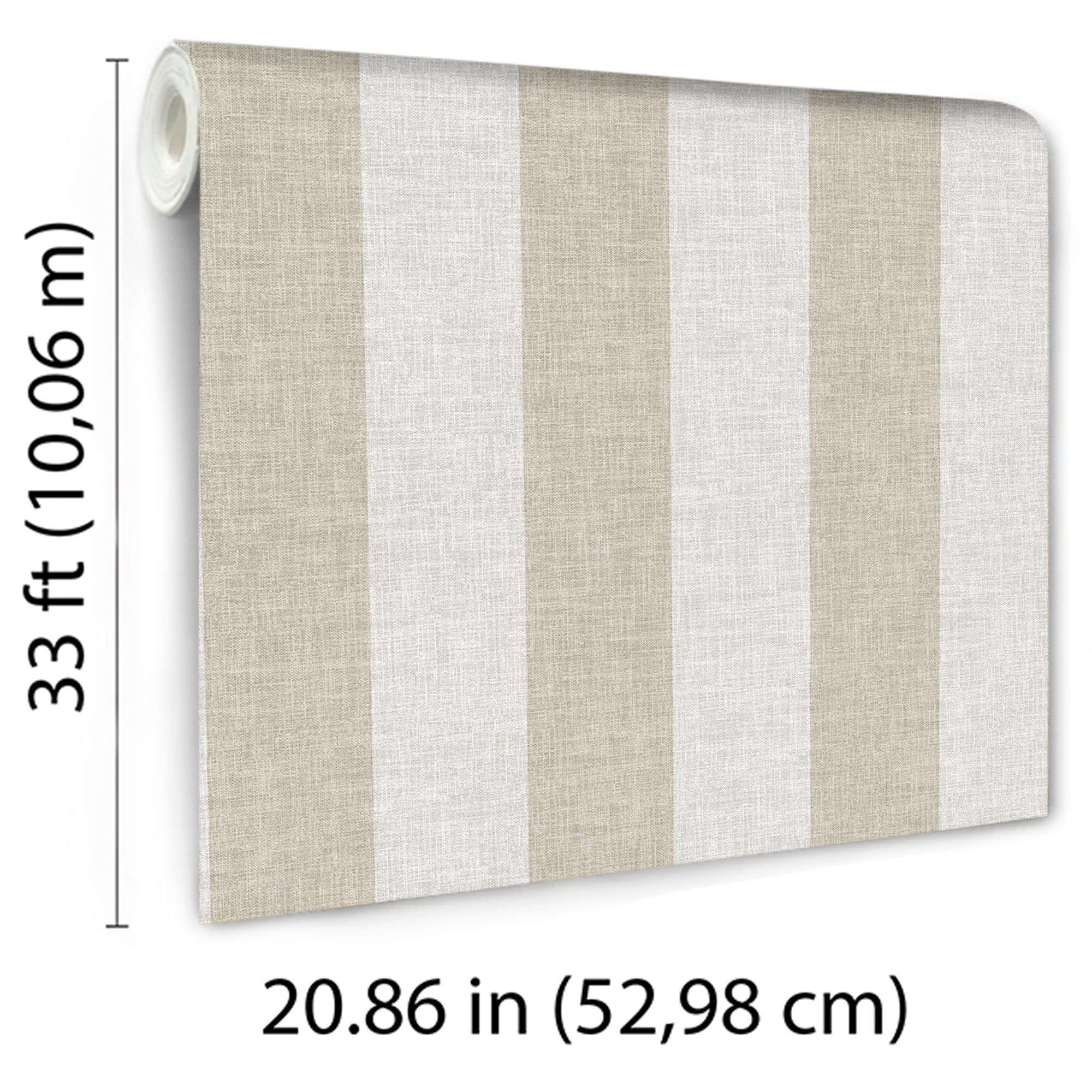 Antibes Linen Stripes Wallpaper in taupe color - pattern number 8421-ANT-AB2 - by Veer Decor in the Veer Decor 2025 Collection collection