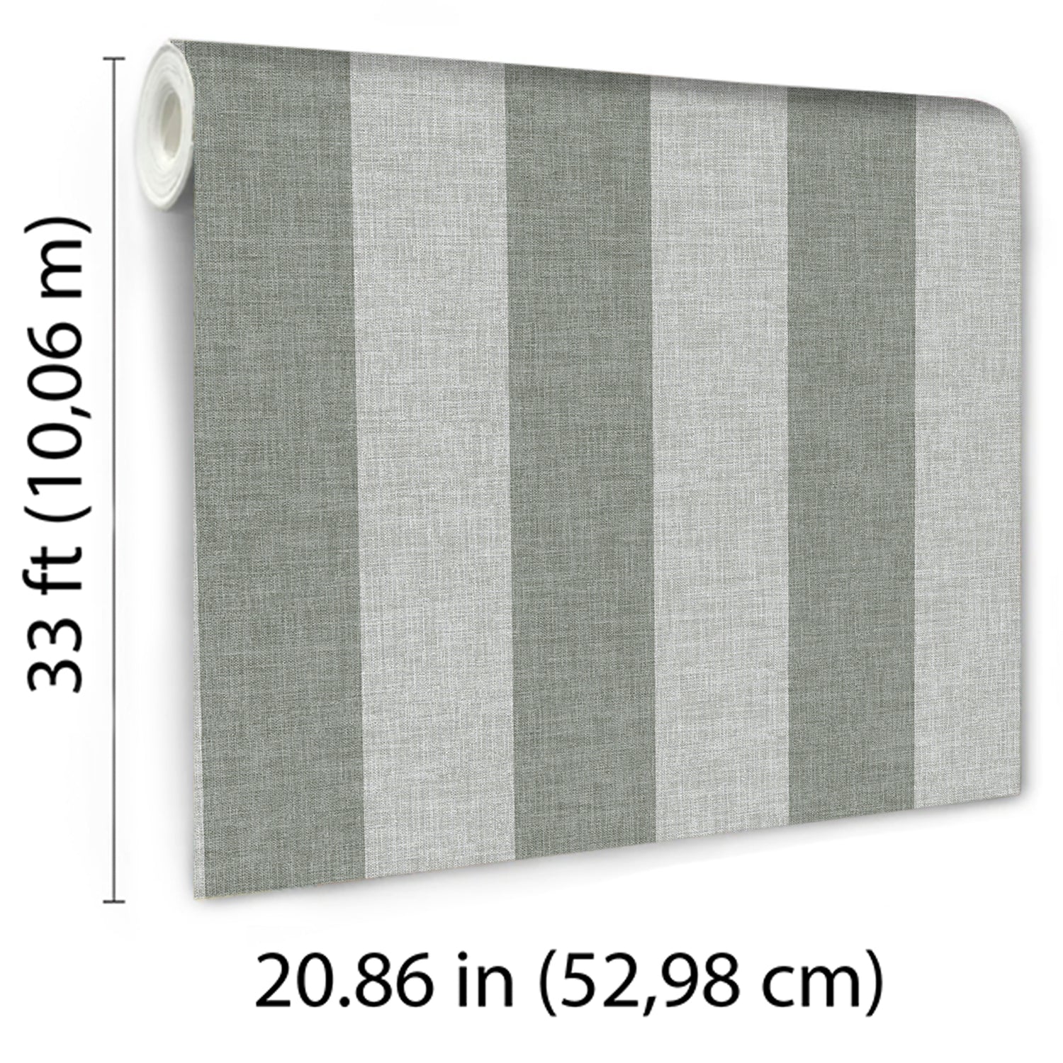 Antibes Linen Stripes Wallpaper in green color - pattern number 8421-ANT-AB3 - by Veer Decor in the Veer Decor 2025 Collection collection