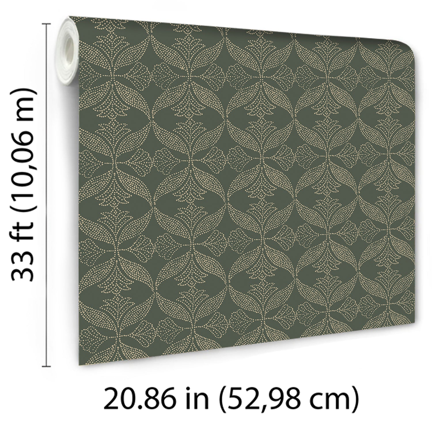 Ornament Wallpaper in green color - pattern number 8421-ANT-AD2 - by Veer Decor in the Veer Decor 2025 Collection collection
