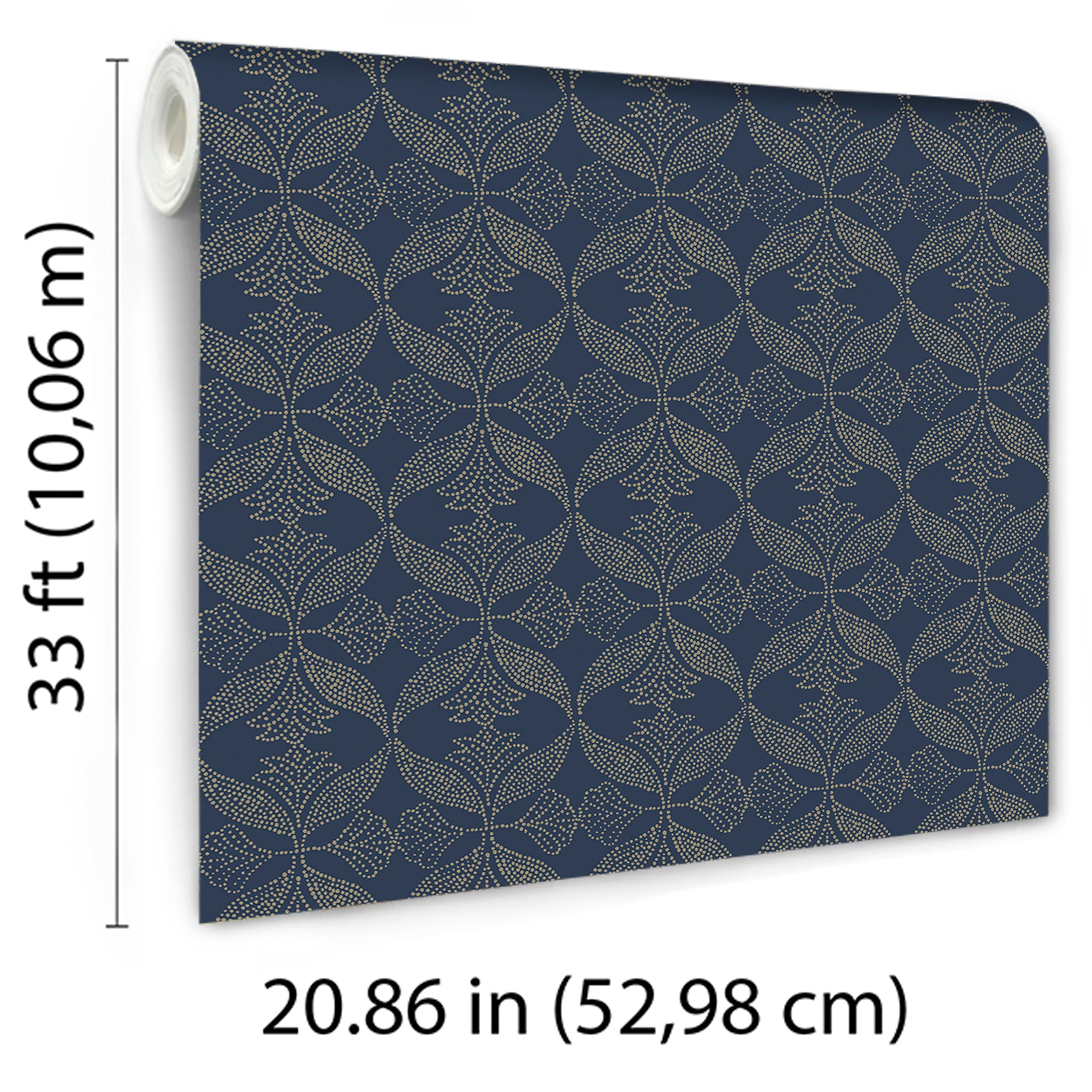Ornament Wallpaper in navy color - pattern number 8421-ANT-AD3 - by Veer Decor in the Veer Decor 2025 Collection collection