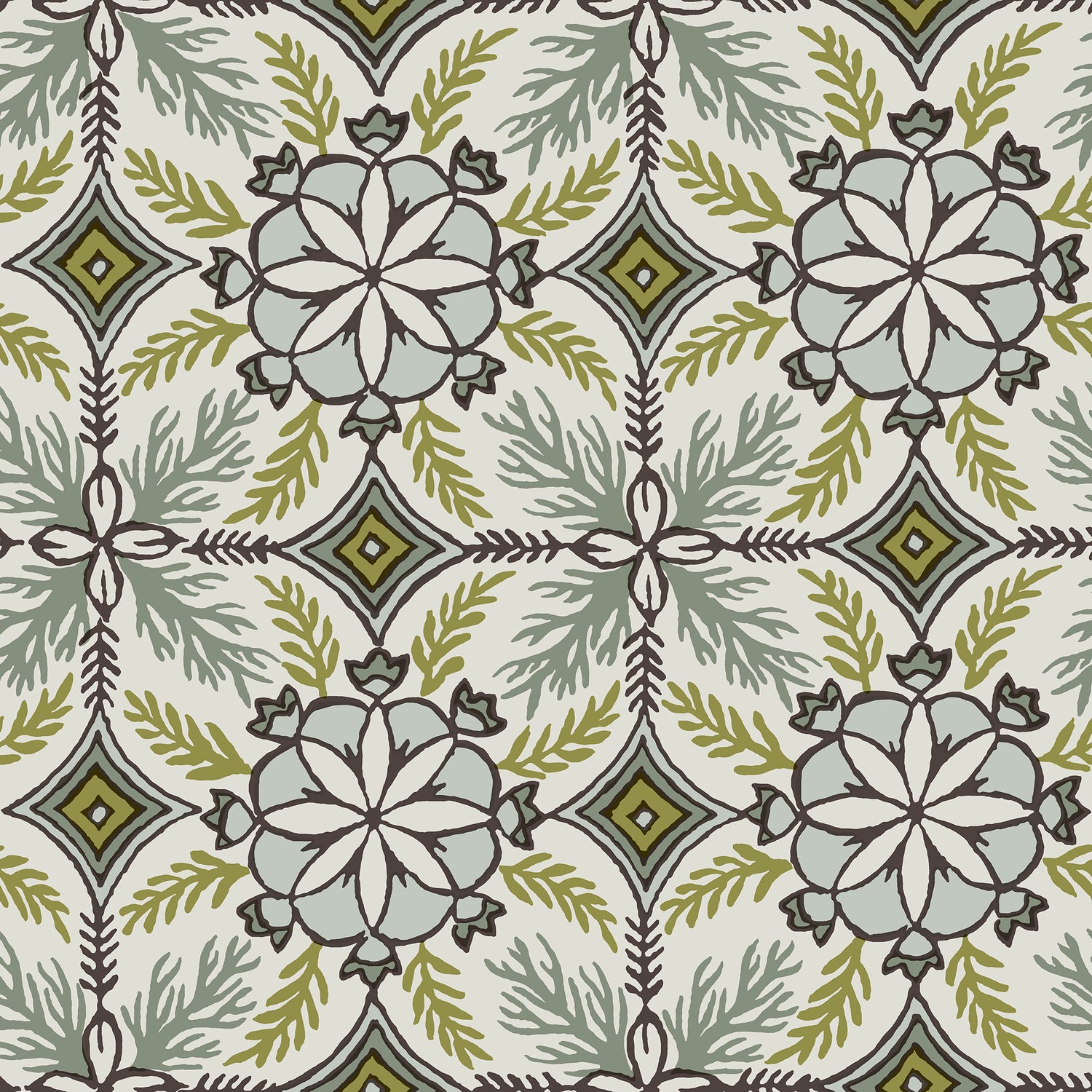 Morocco Wallpaper in green color - pattern number 8421-ANT-AE2 - by Veer Decor in the Veer Decor 2025 Collection collection