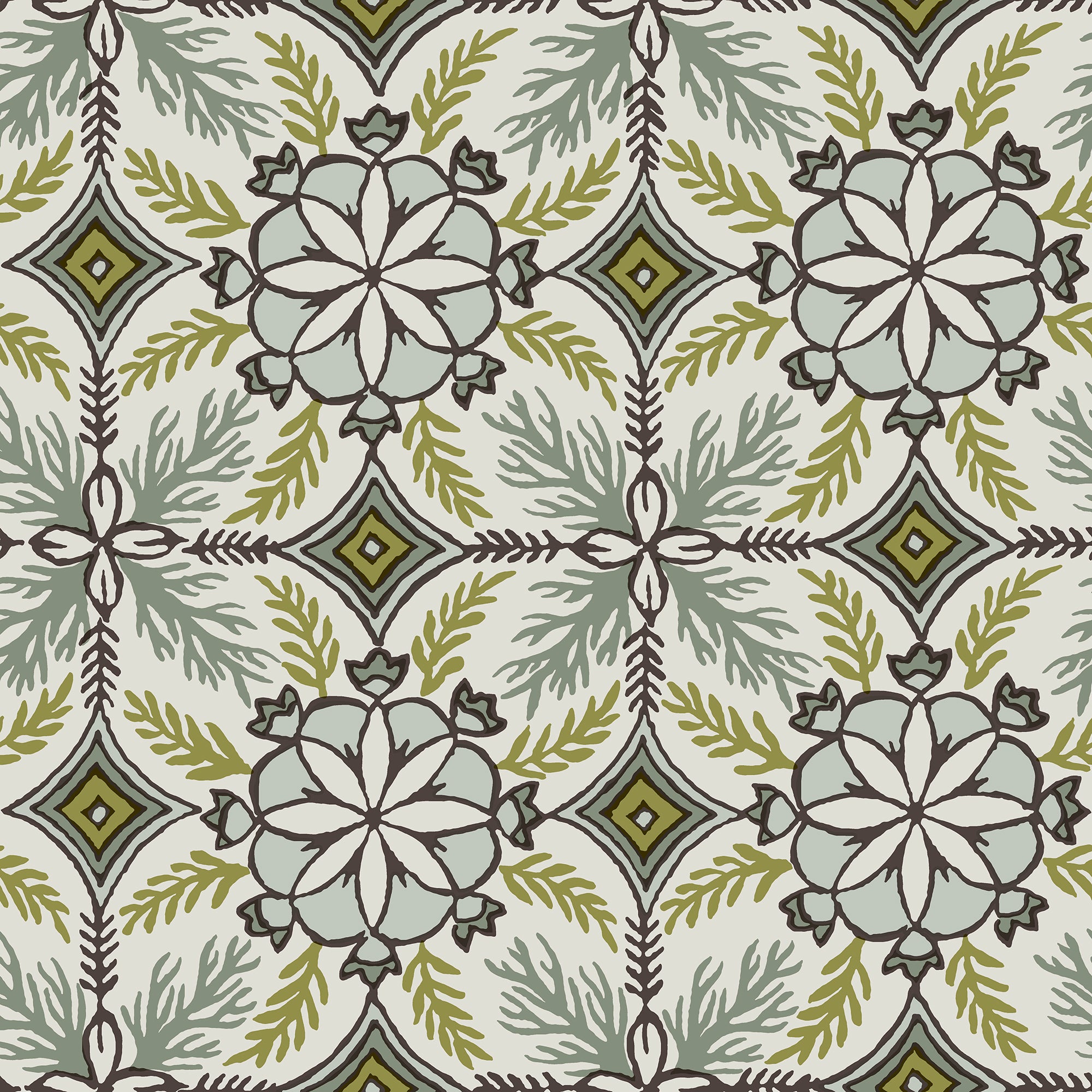 Morocco Wallpaper in green color - pattern number 8421-ANT-AE2 - by Veer Decor in the Veer Decor 2025 Collection collection
