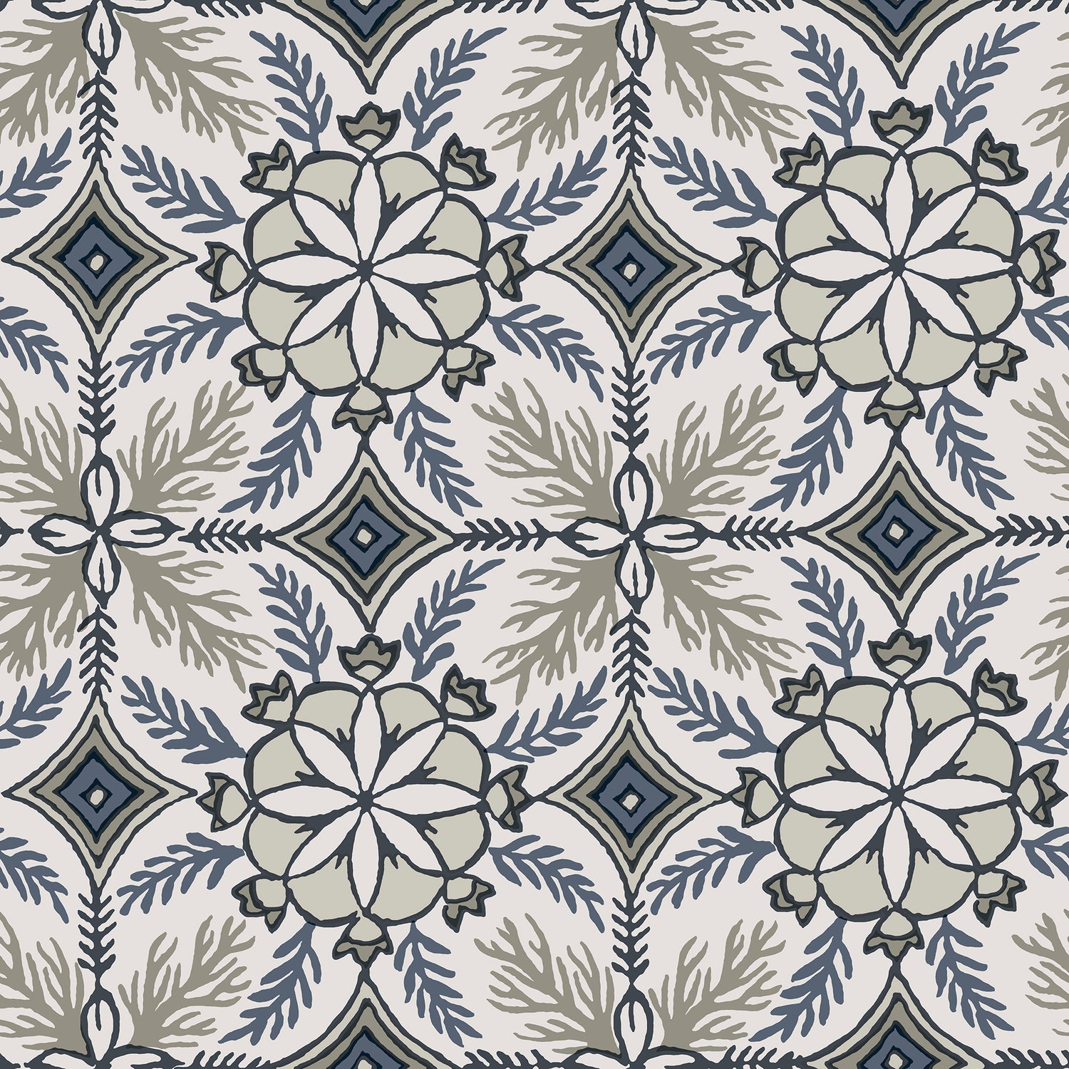 Morocco Wallpaper in blue color - pattern number 8421-ANT-AE3 - by Veer Decor in the Veer Decor 2025 Collection collection