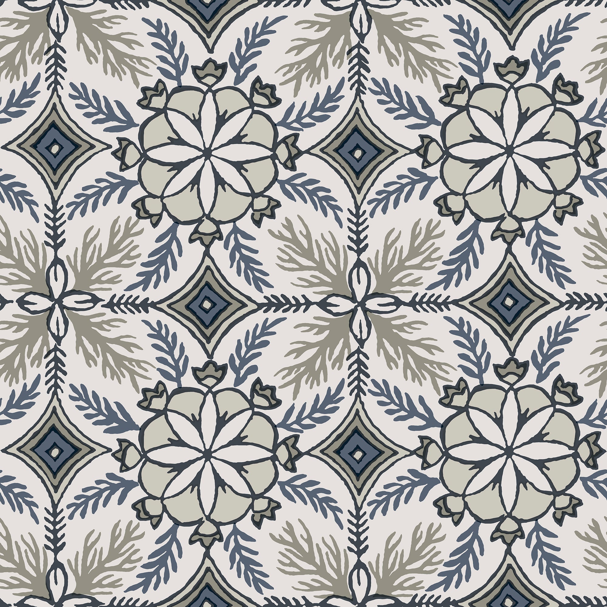 Morocco Wallpaper in blue color - pattern number 8421-ANT-AE3 - by Veer Decor in the Veer Decor 2025 Collection collection