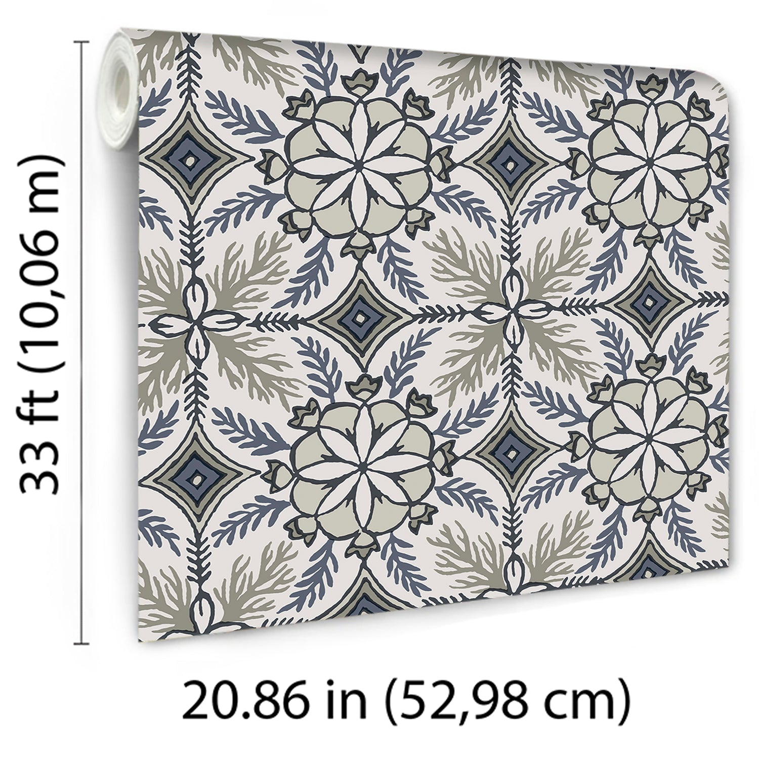 Morocco Wallpaper in blue color - pattern number 8421-ANT-AE3 - by Veer Decor in the Veer Decor 2025 Collection collection