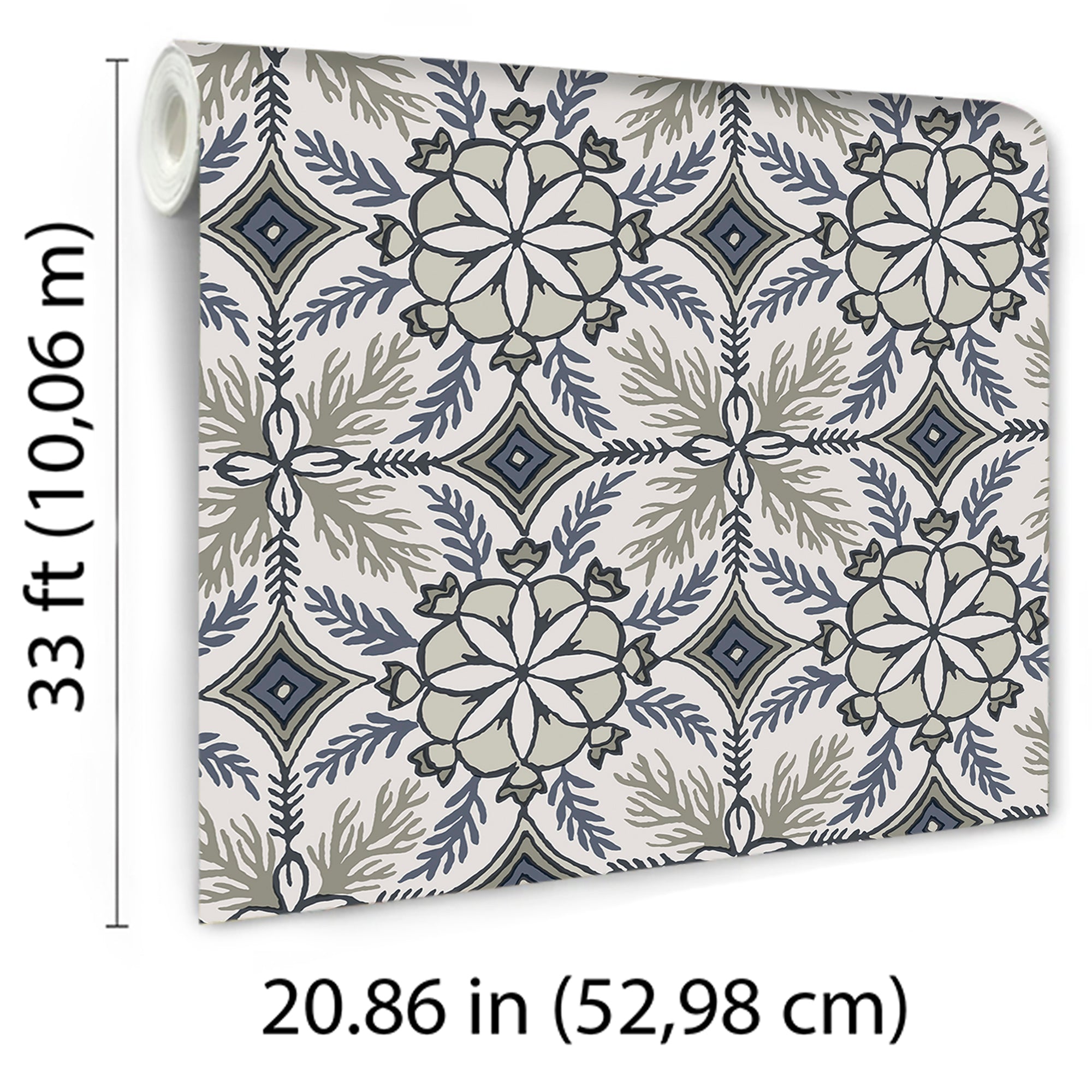 Morocco Wallpaper in blue color - pattern number 8421-ANT-AE3 - by Veer Decor in the Veer Decor 2025 Collection collection