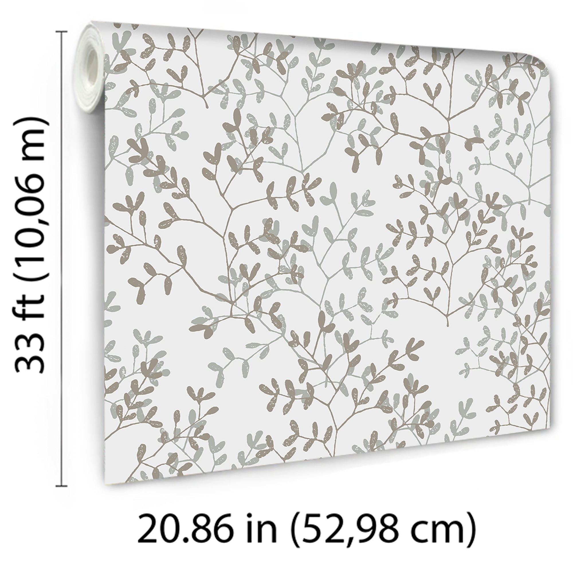 Antibes Branches Wallpaper in white color - pattern number 8421-ANT-AF1 - by Veer Decor in the Veer Decor 2025 Collection collection