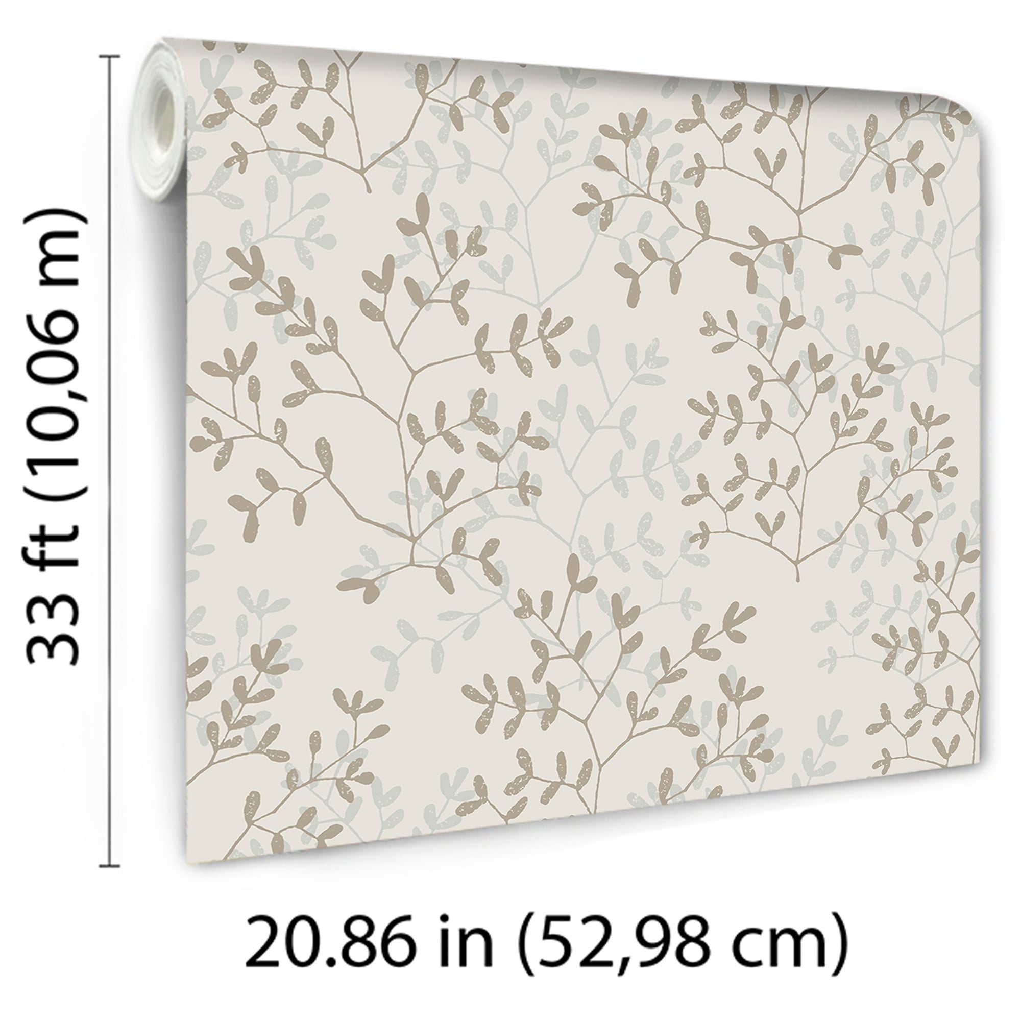 Antibes Branches Wallpaper in light gray color - pattern number 8421-ANT-AF2 - by Veer Decor in the Veer Decor 2025 Collection collection