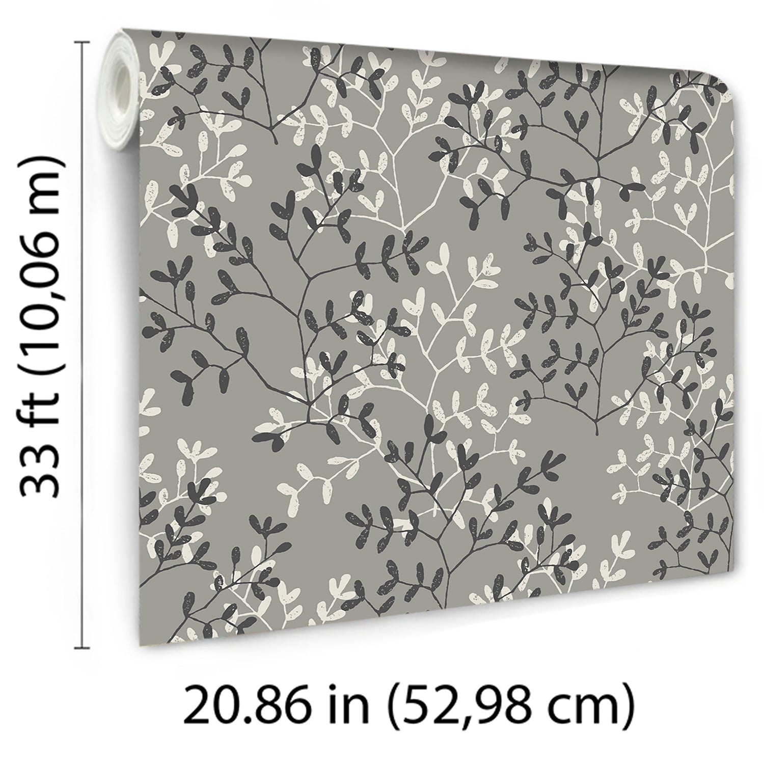 Antibes Branches Wallpaper in gray color - pattern number 8421-ANT-AF3 - by Veer Decor in the Veer Decor 2025 Collection collection