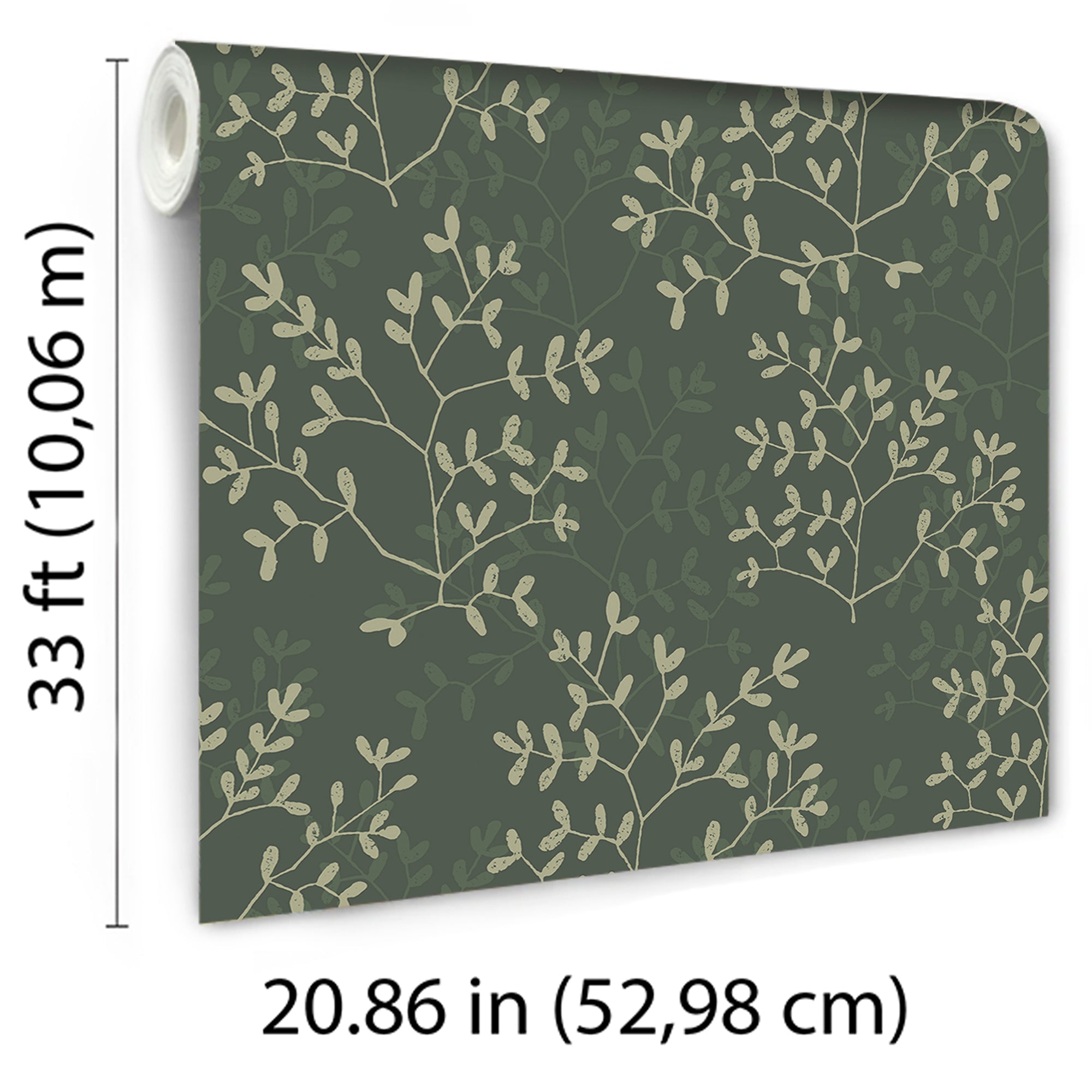 Antibes Branches Wallpaper in green color - pattern number 8421-ANT-AF4 - by Veer Decor in the Veer Decor 2025 Collection collection