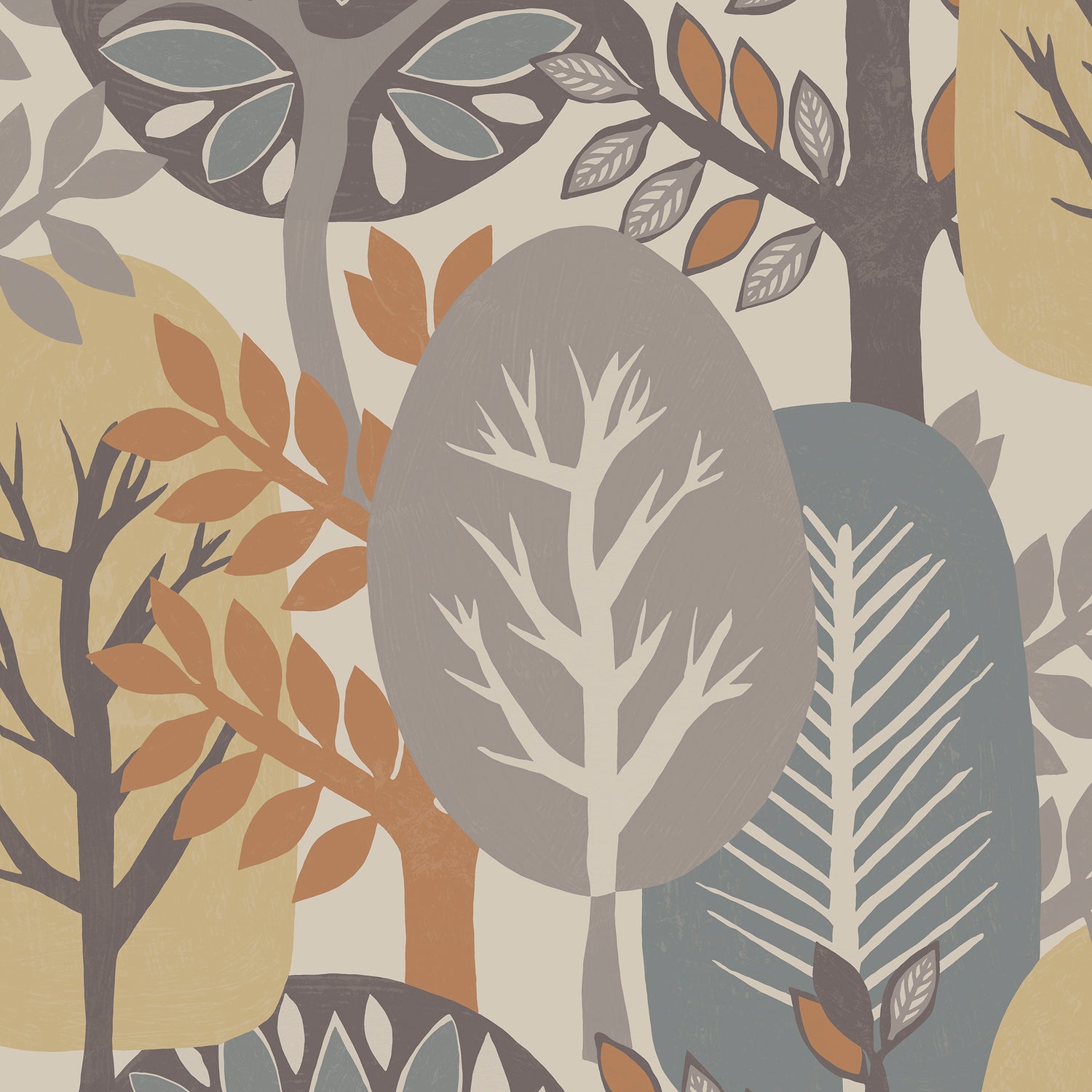 Antibes Nature Forest Wallpaper in gray color - pattern number 8421-ANT-AI1 - by Veer Decor in the Veer Decor 2025 Collection collection