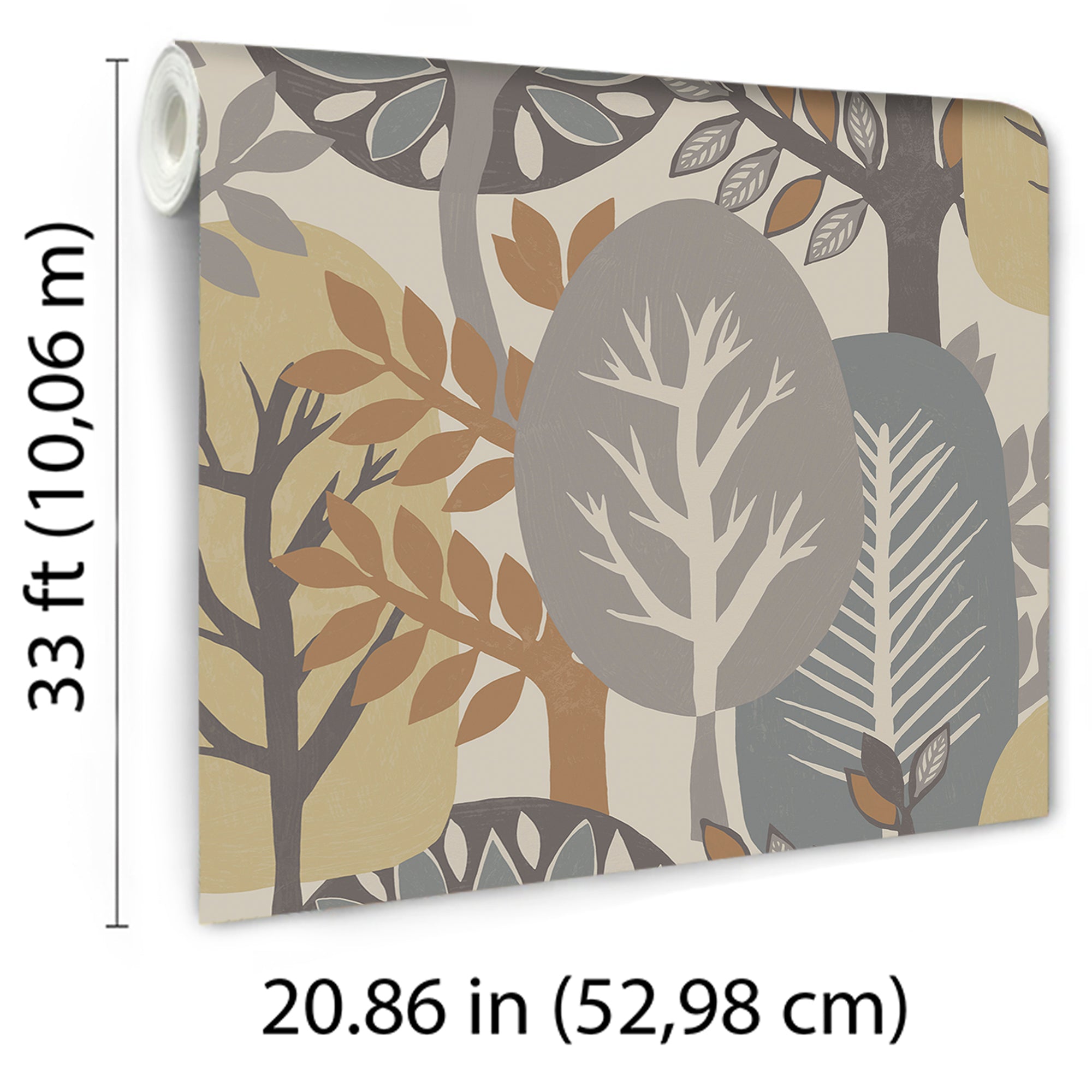 Antibes Nature Forest Wallpaper in gray color - pattern number 8421-ANT-AI1 - by Veer Decor in the Veer Decor 2025 Collection collection