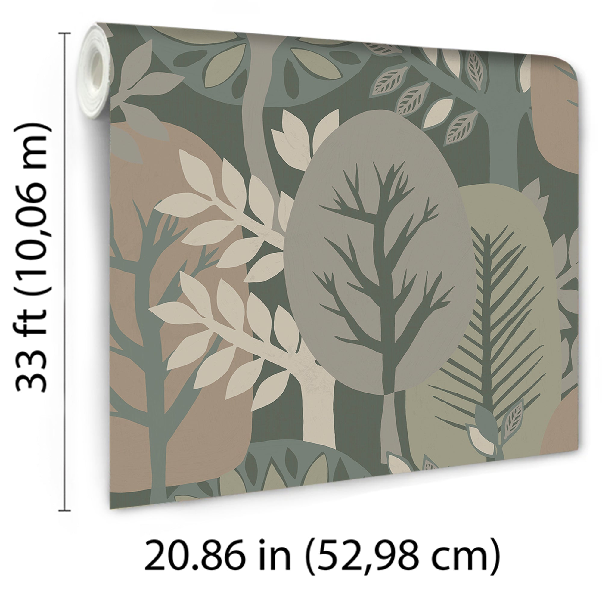 Antibes Nature Forest Wallpaper in navy color - pattern number 8421-ANT-AI5 - by Veer Decor in the Veer Decor 2025 Collection collection