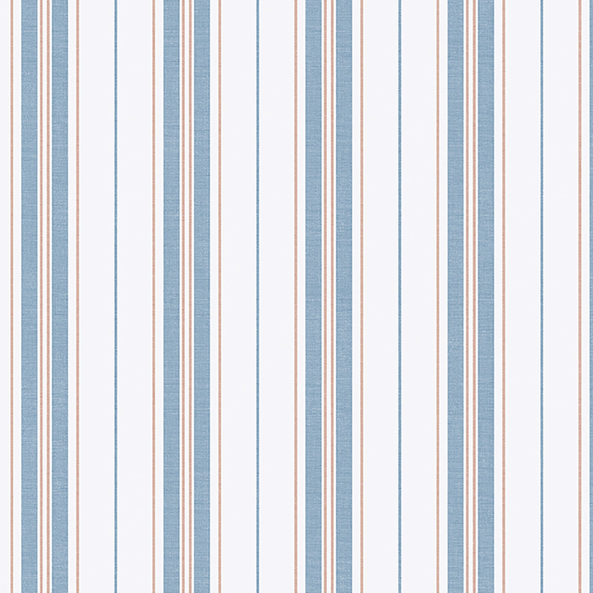 Hamnskar Stripe wallpaper in blue and red color - pattern number 8874 - by Schumacher in the Borastapeter collection