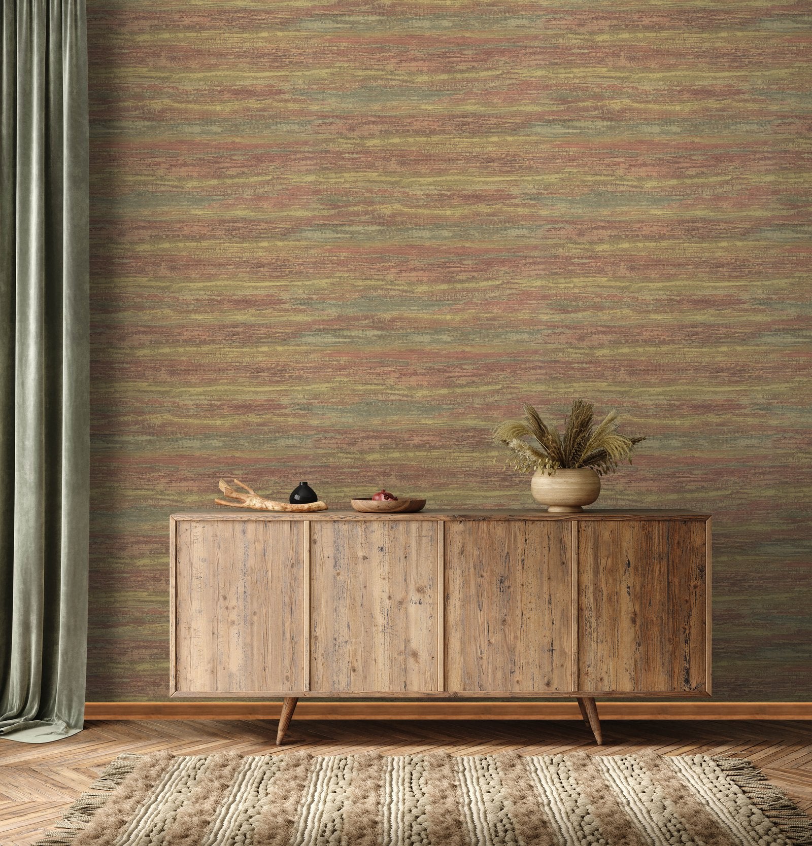 Grasscloth wallpaper in green color - pattern number EN91919 - by Galerie in the Energy collection