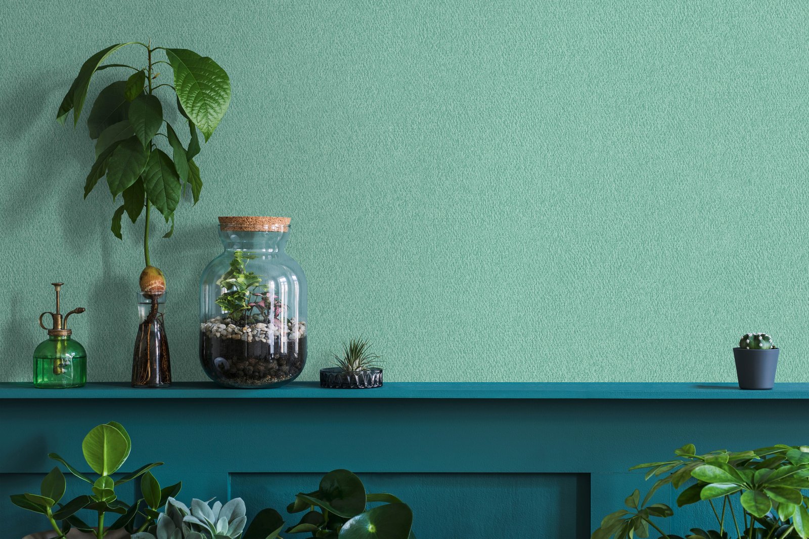 Fibre wallpaper in green color - pattern number EN91925 - by Galerie in the Energy collection
