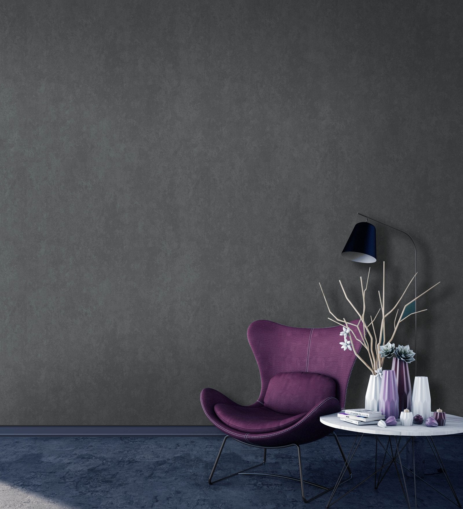 Mottle wallpaper in black color - pattern number EN91946 - by Galerie in the Energy collection