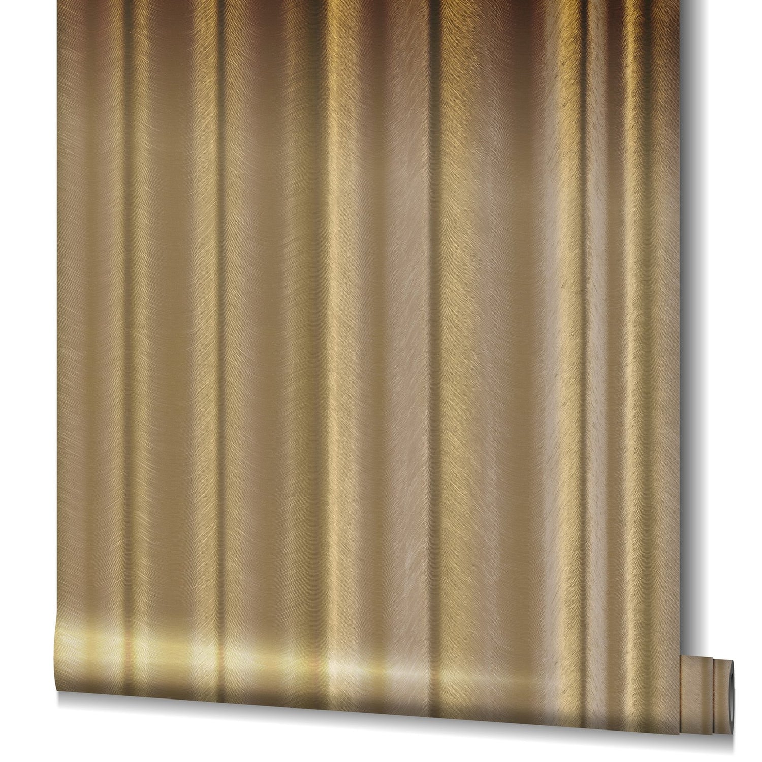 Silk Wave wallpaper in gold color - pattern number EN91950 - by Galerie in the Energy collection