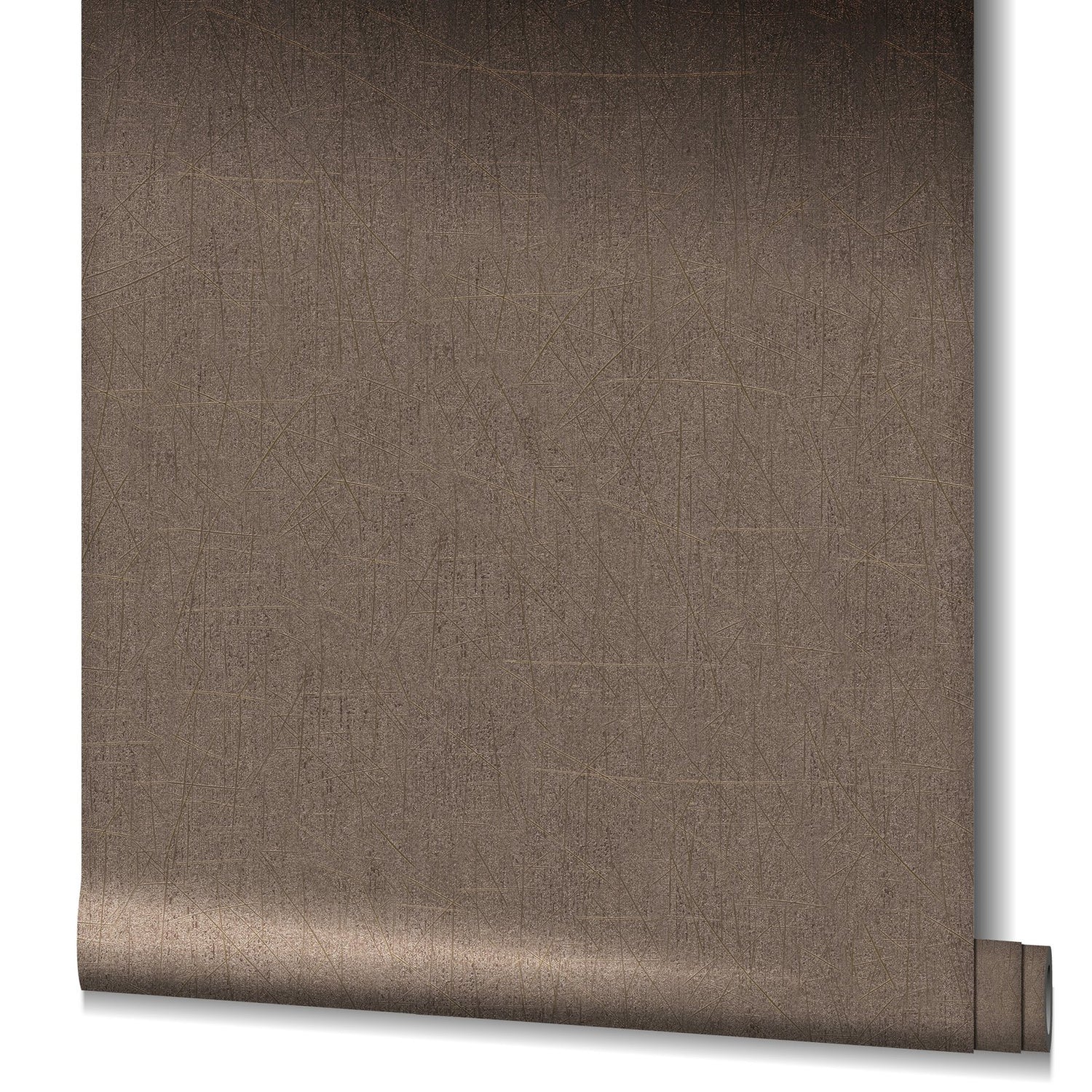 Scored wallpaper in bronze brown color - pattern number EN91957 - by Galerie in the Energy collection