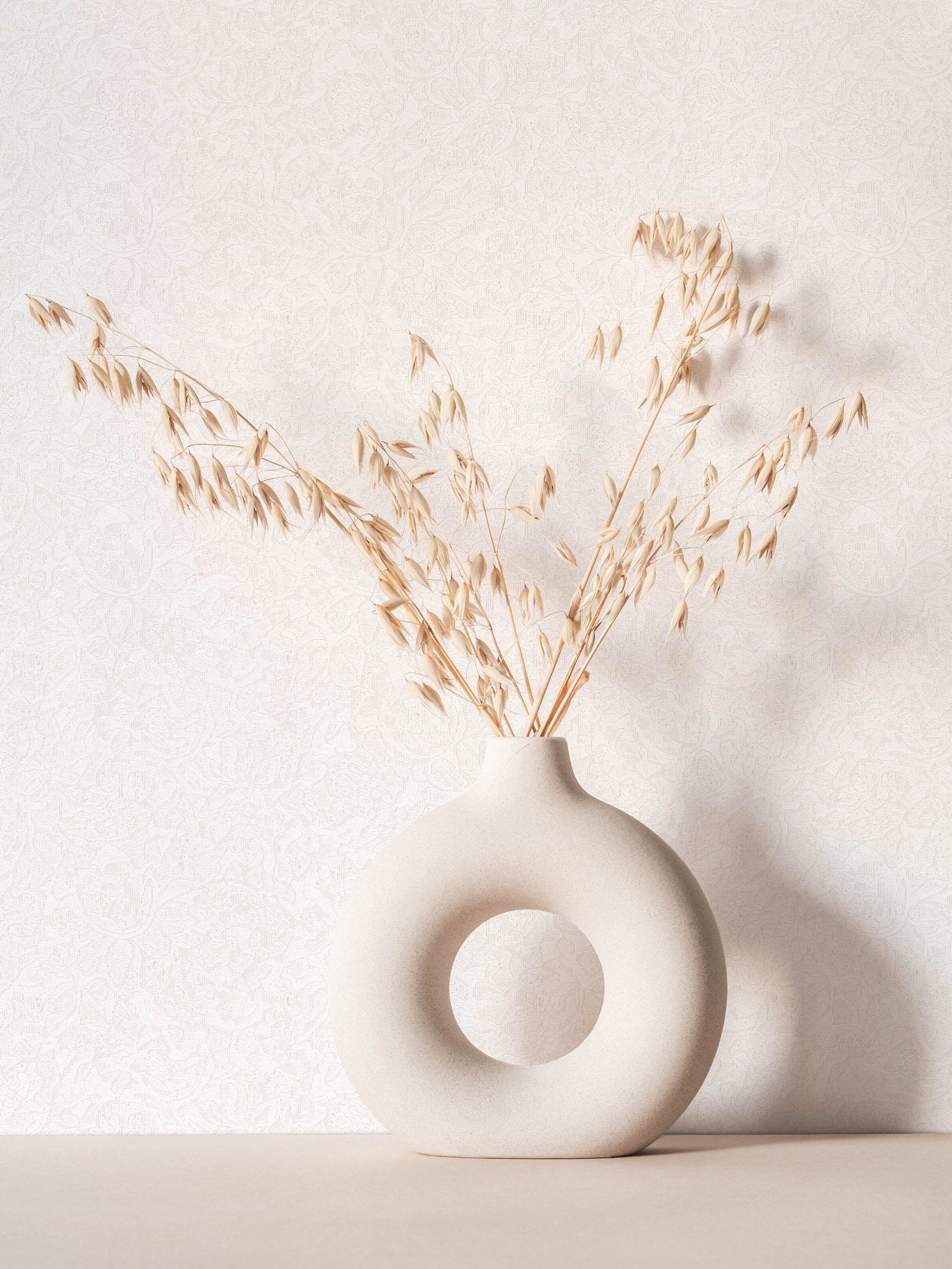 Floral wallpaper in cream color - pattern number EN91966 - by Galerie in the Energy collection