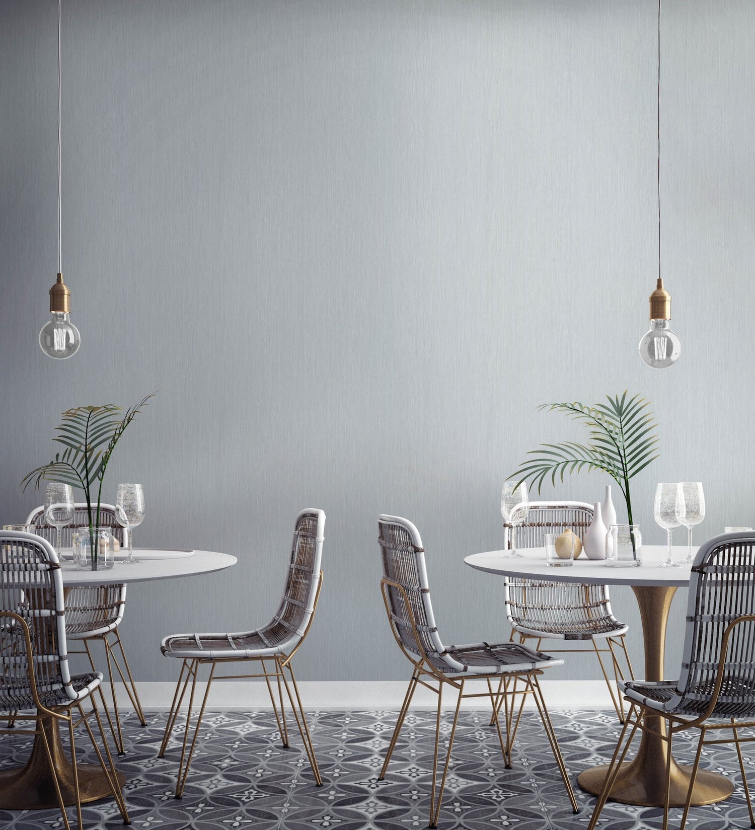Strands wallpaper in silver grey color - pattern number EN91971 - by Galerie in the Energy collection