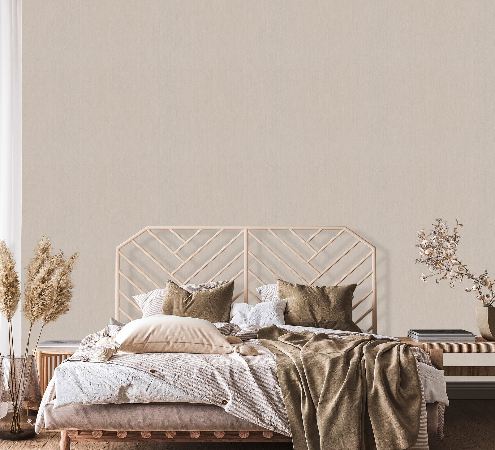 Streaks wallpaper in beige color - pattern number EN91975 - by Galerie in the Energy collection