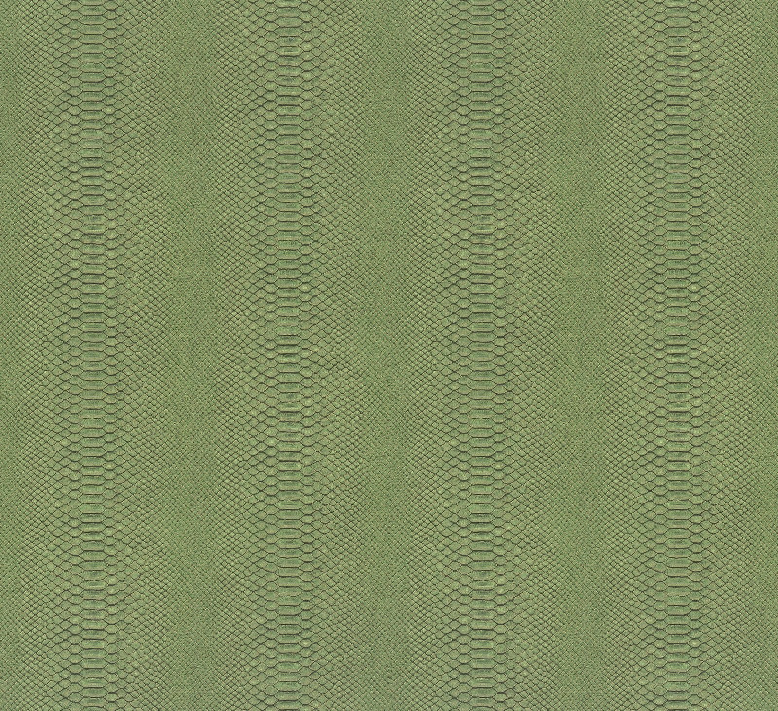 Snake Skin wallpaper in green color - pattern number EN91981 - by Galerie in the Energy collection