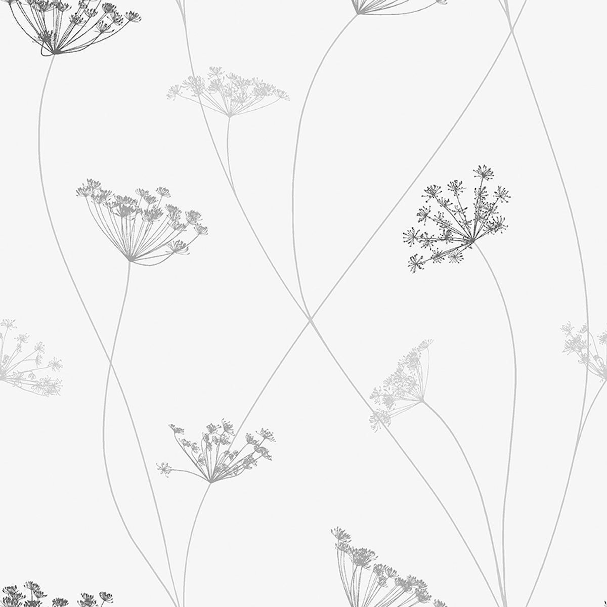 Queen Anne wallpaper in white color - pattern number 9303 - by Schumacher in the Borastapeter collection