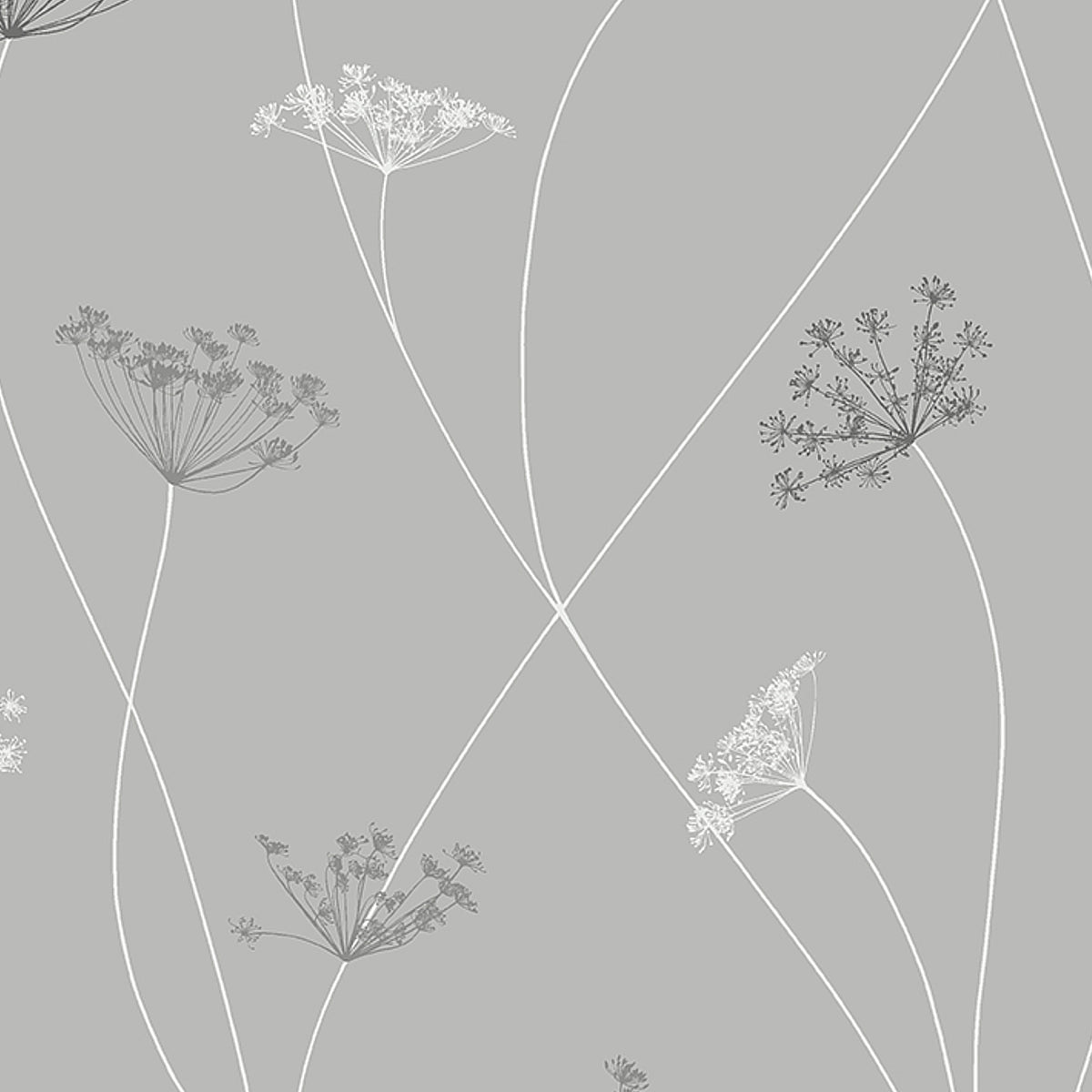 Queen Anne wallpaper in grey color - pattern number 9304 - by Schumacher in the Borastapeter collection