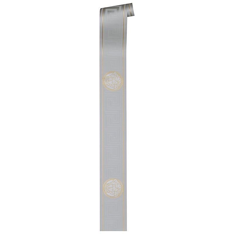 Magesty Border border in silver sea color - pattern number 935225X - by Seabrook in the Versace Volume 5 collection