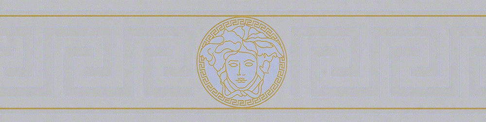 Magesty Border border in silver sea color - pattern number 935225X - by Seabrook in the Versace Volume 5 collection