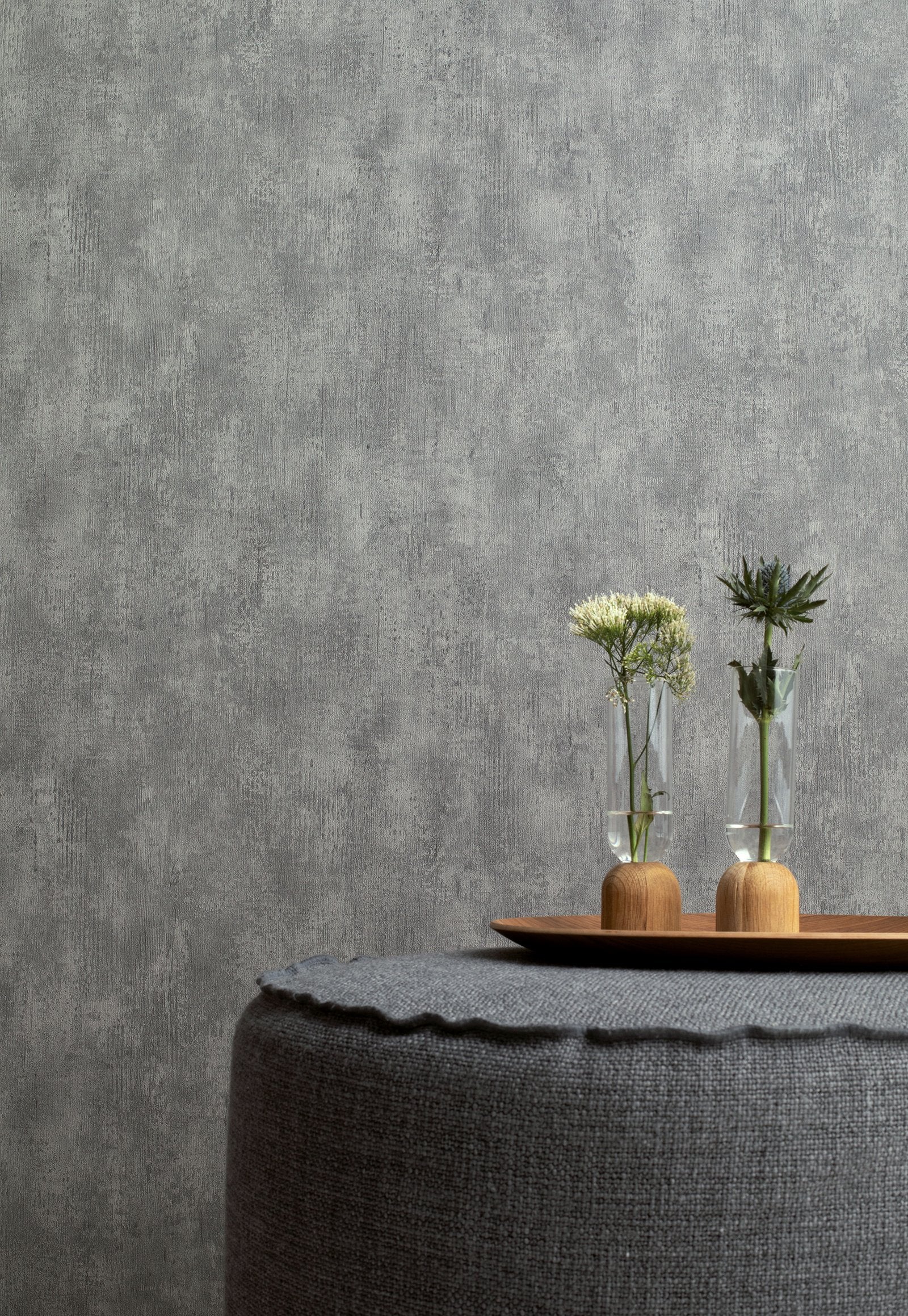 Industrial wallpaper in silver grey color - pattern number AI95014 - by Galerie in the Air collection