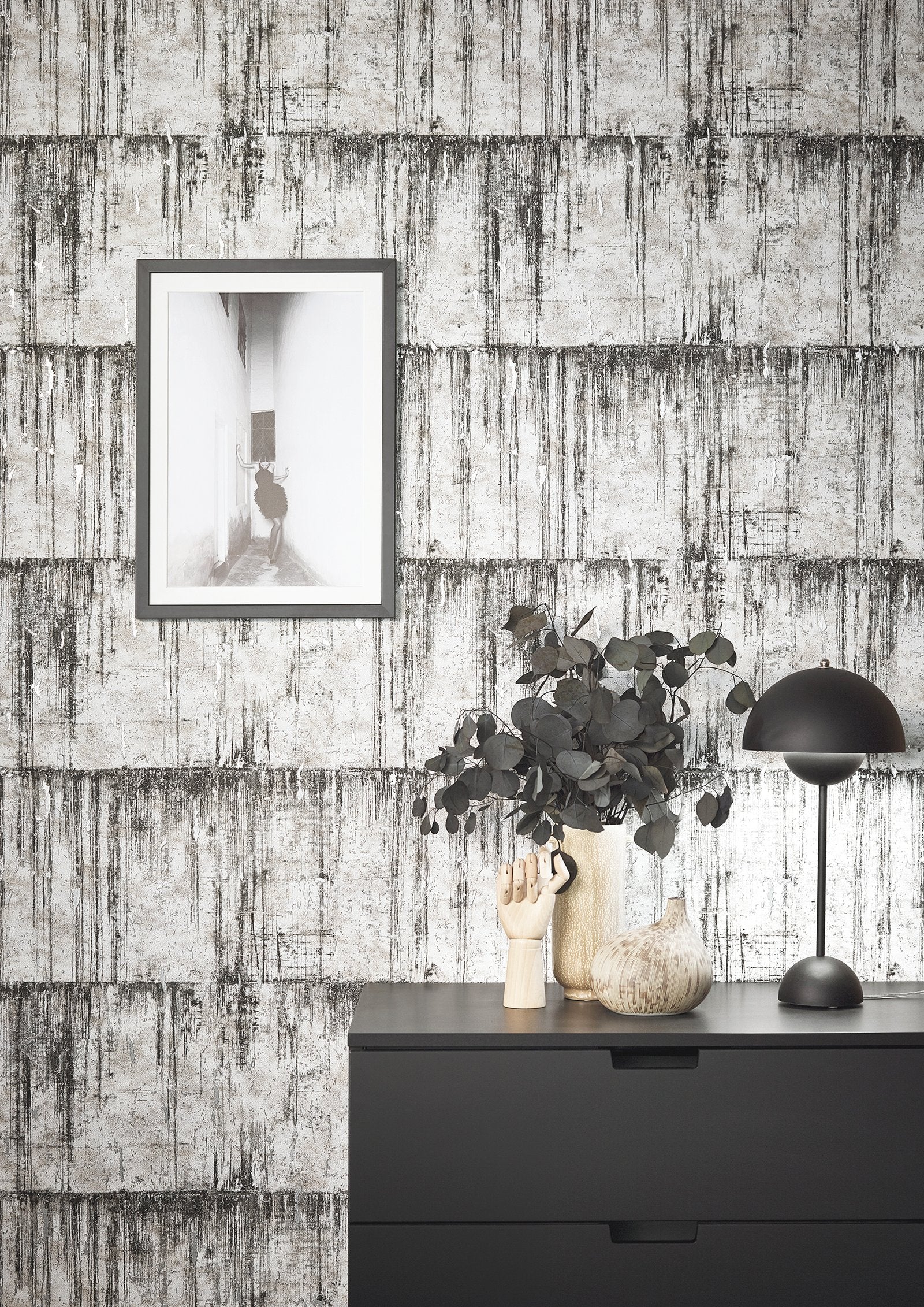 Industrial wallpaper in silver grey color - pattern number AI95024 - by Galerie in the Air collection