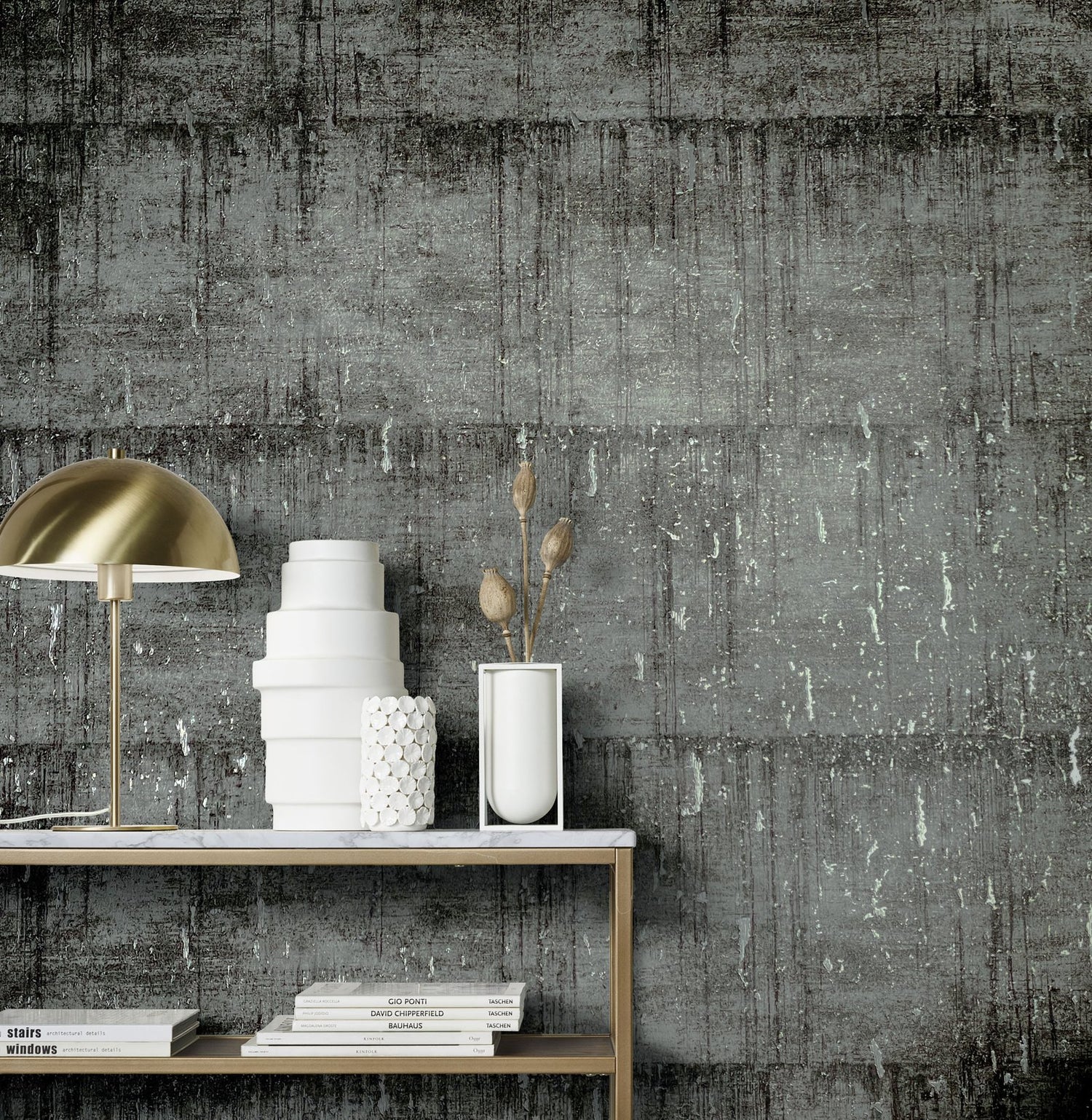 Industrial wallpaper in black color - pattern number AI95025 - by Galerie in the Air collection