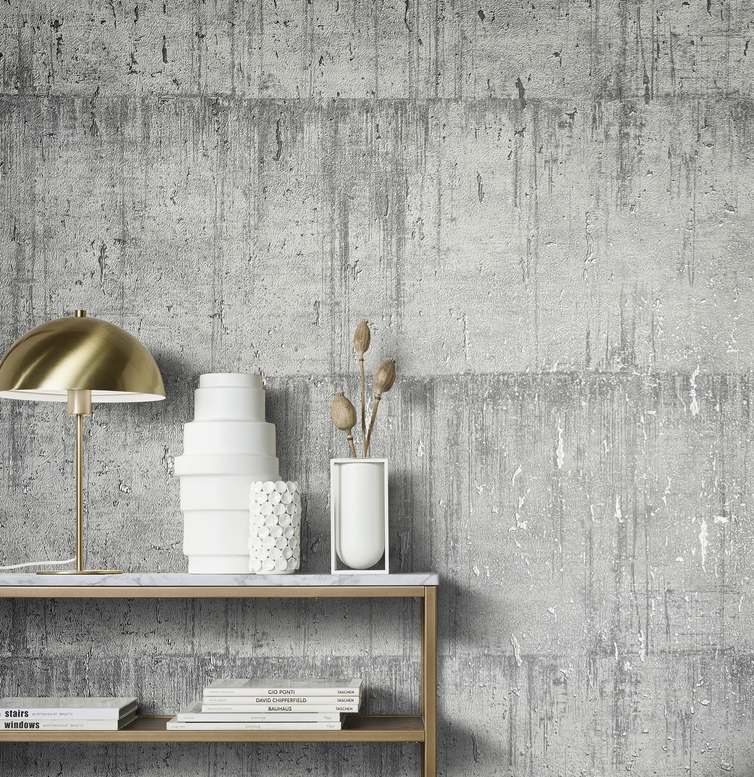Industrial wallpaper in silver grey color - pattern number AI95027 - by Galerie in the Air collection